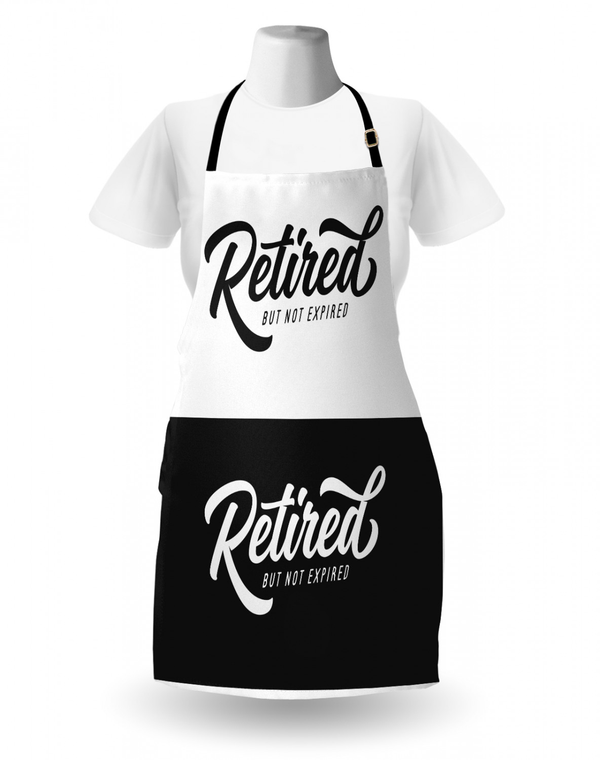 Retirement Party Apron Unisex Kitchen Bib with Adjustable Neck Cooking Baking