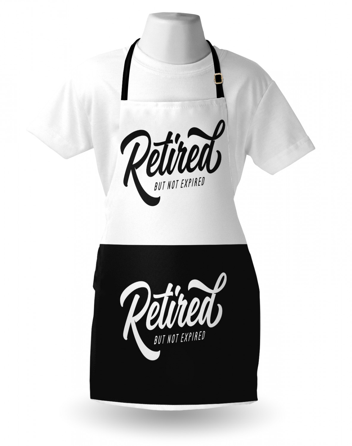 Retirement Party Apron Unisex Kitchen Bib with Adjustable Neck Cooking Baking