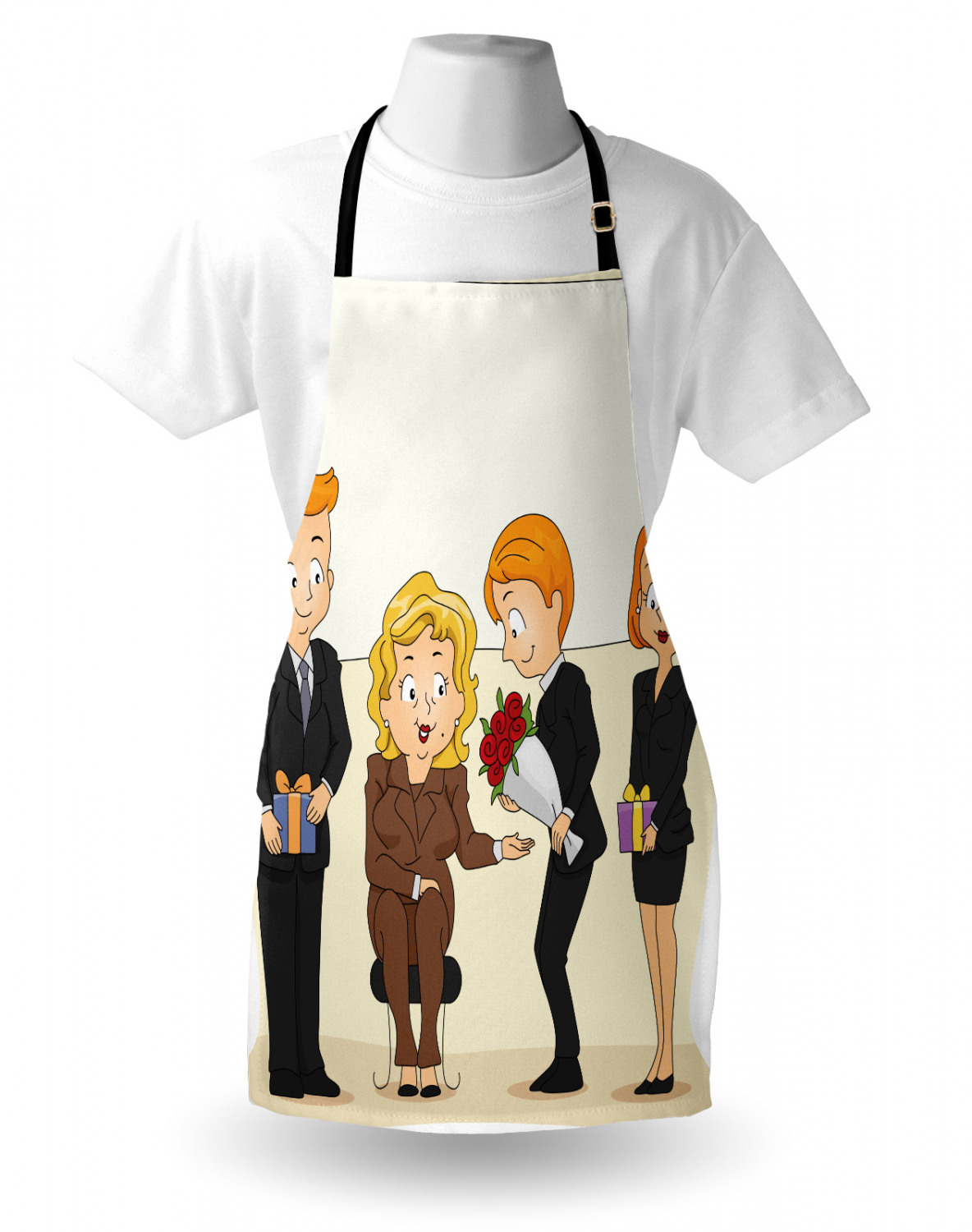 Retirement Party Apron Unisex Kitchen Bib with Adjustable Neck Cooking Baking