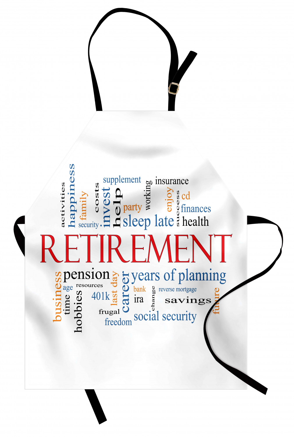 Retirement Party Apron Unisex Kitchen Bib with Adjustable Neck Cooking Baking