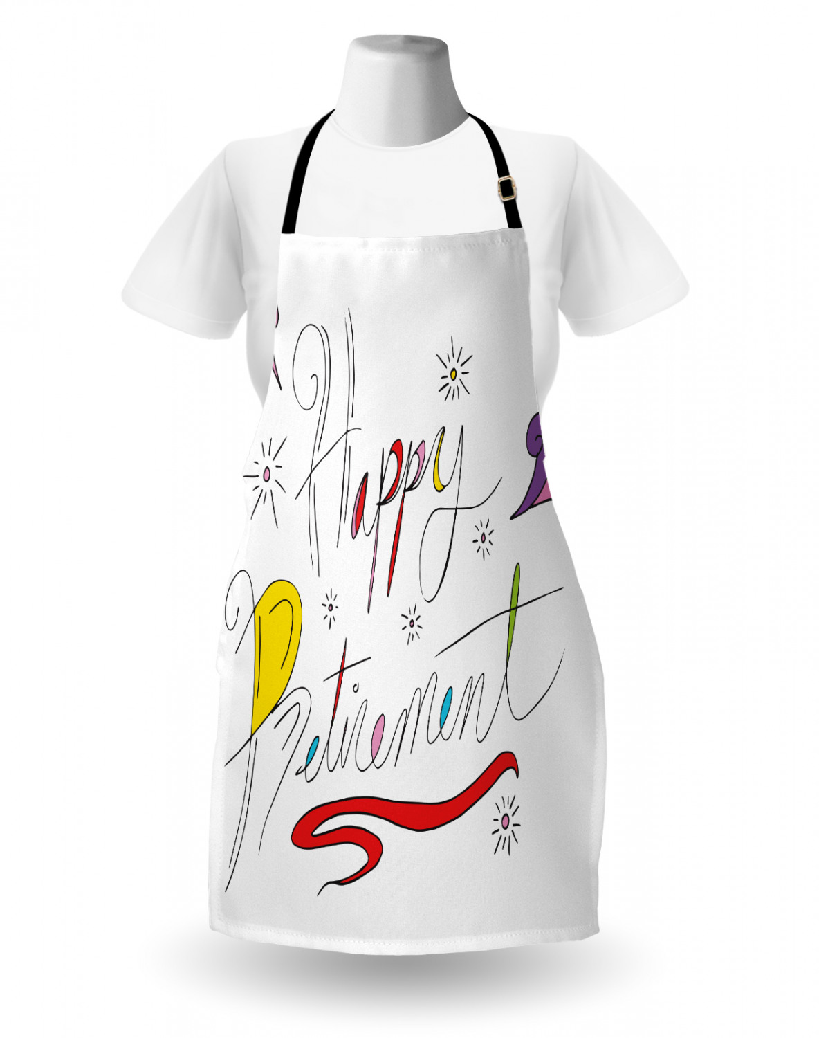 Retirement Party Apron Unisex Kitchen Bib with Adjustable Neck Cooking Baking