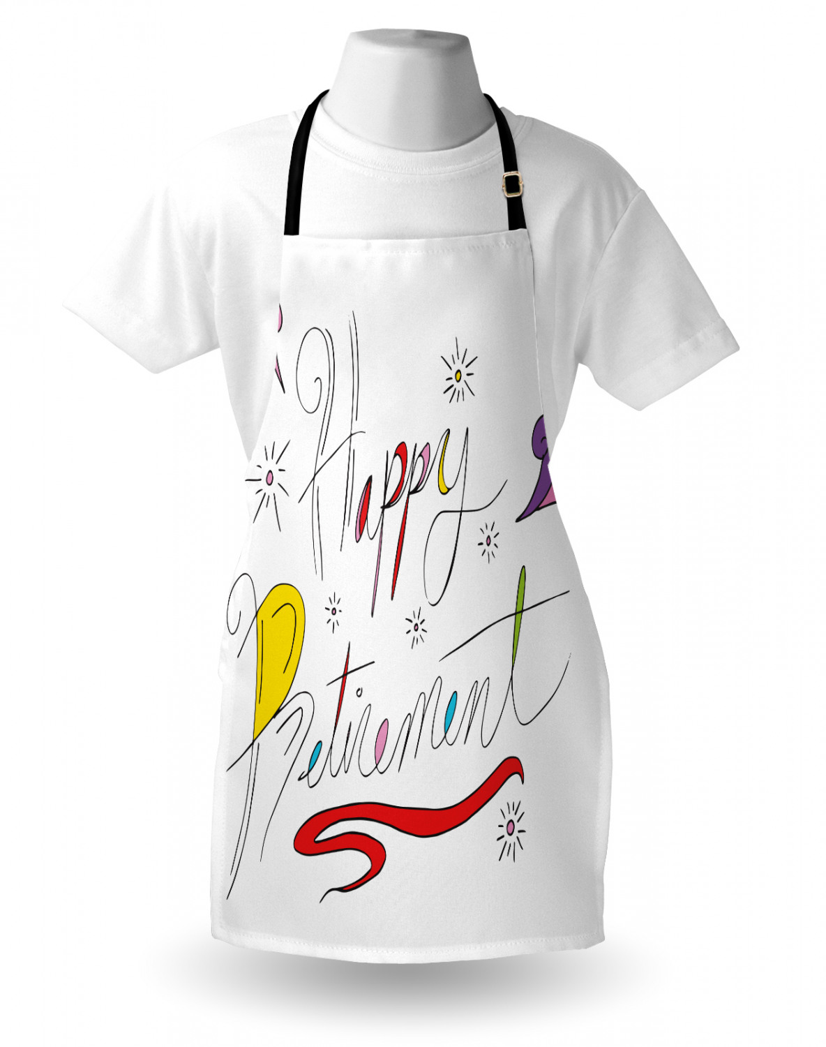 Retirement Party Apron Unisex Kitchen Bib with Adjustable Neck Cooking Baking