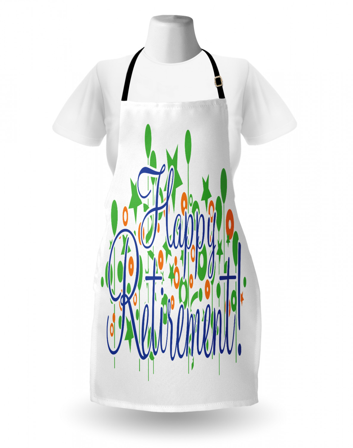 Retirement Party Apron Unisex Kitchen Bib with Adjustable Neck Cooking Baking