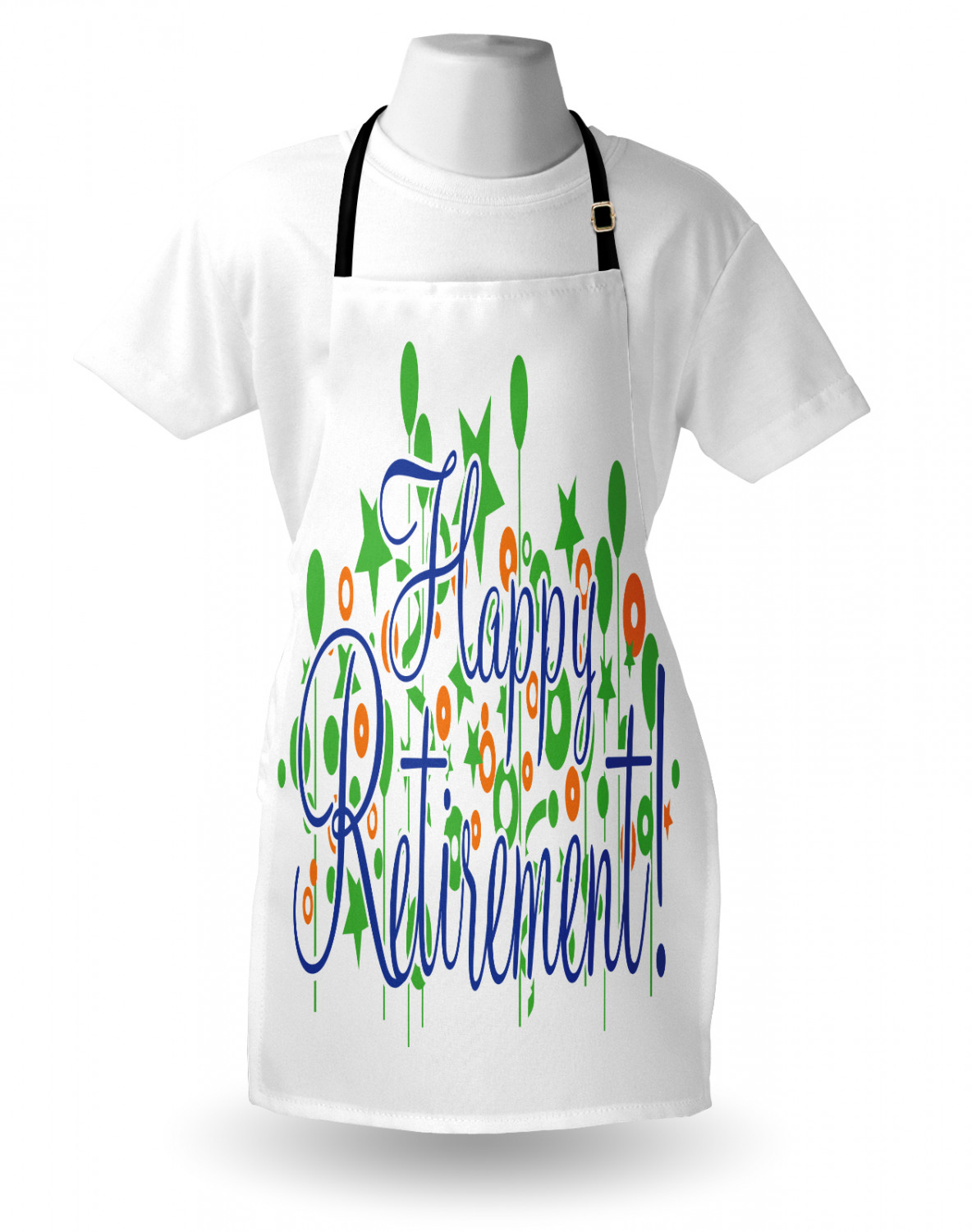 Retirement Party Apron Unisex Kitchen Bib with Adjustable Neck Cooking Baking