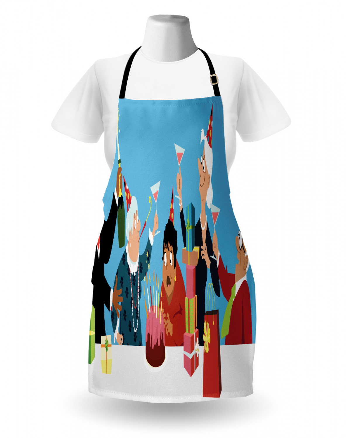 Retirement Party Apron Unisex Kitchen Bib with Adjustable Neck Cooking Baking