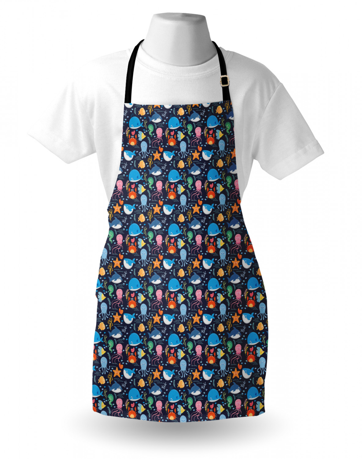 Animals Apron Unisex Kitchen Bib with Adjustable Neck Cooking Baking