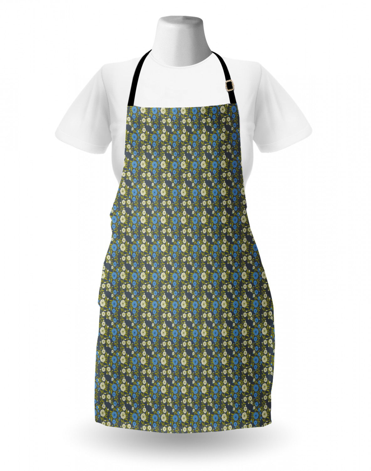Ambesonne Flower Apron Unisex Kitchen Bib with Adjustable Neck Cooking Baking - Bild 17 von 183