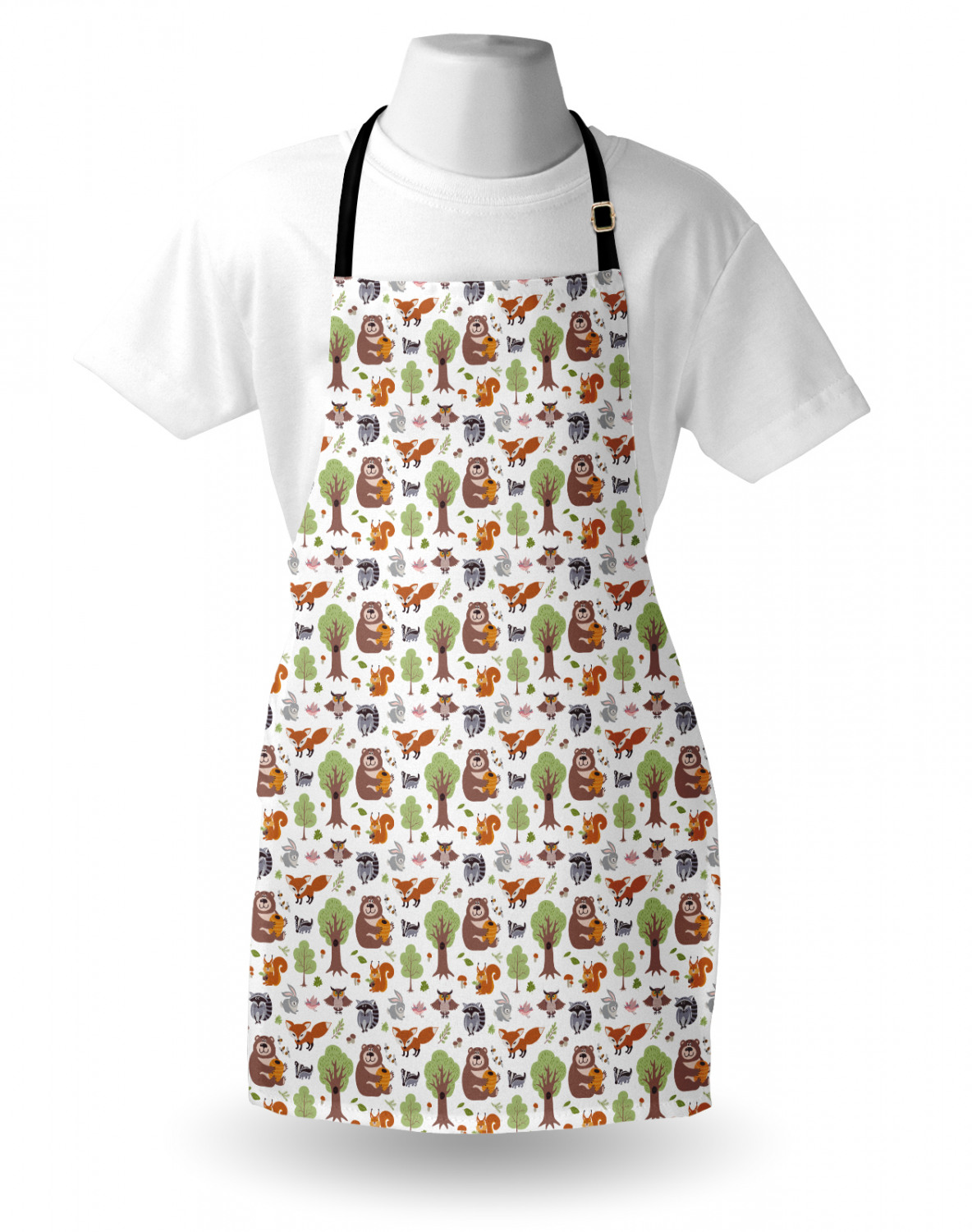 Animals Apron Unisex Kitchen Bib with Adjustable Neck Cooking Baking