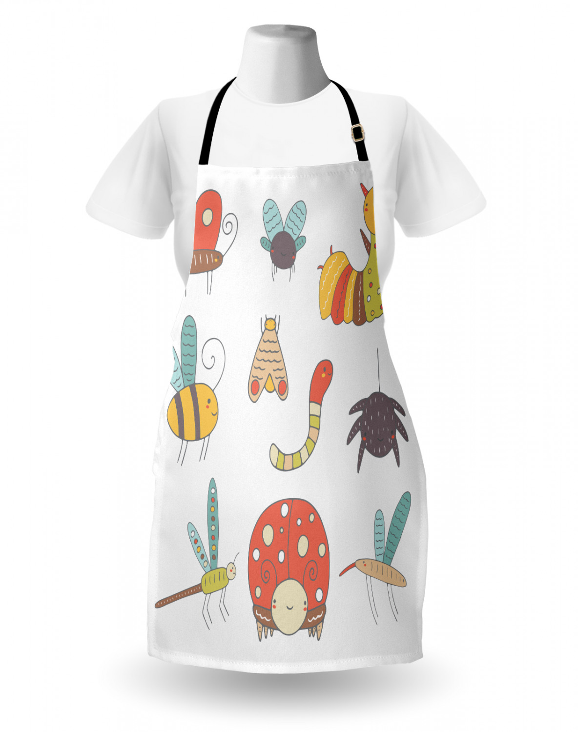 Caterpillar Apron Unisex Kitchen Bib with Adjustable Neck Cooking Baking