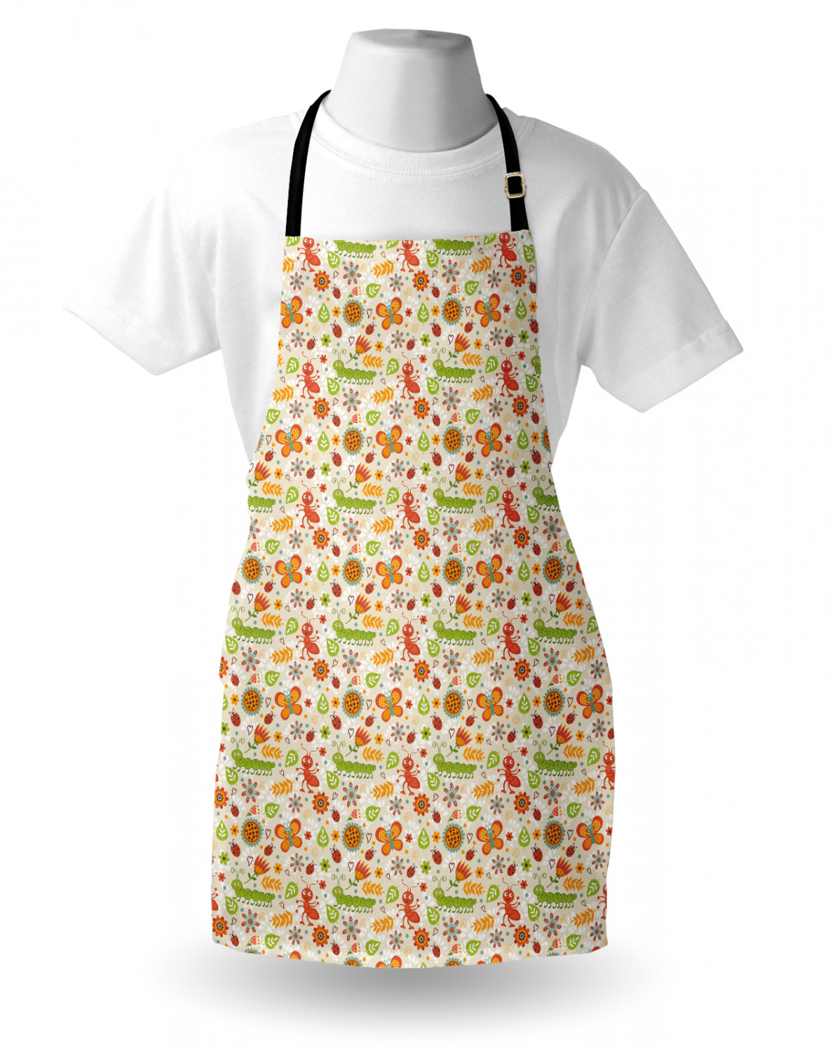 Caterpillar Apron Unisex Kitchen Bib with Adjustable Neck Cooking Baking