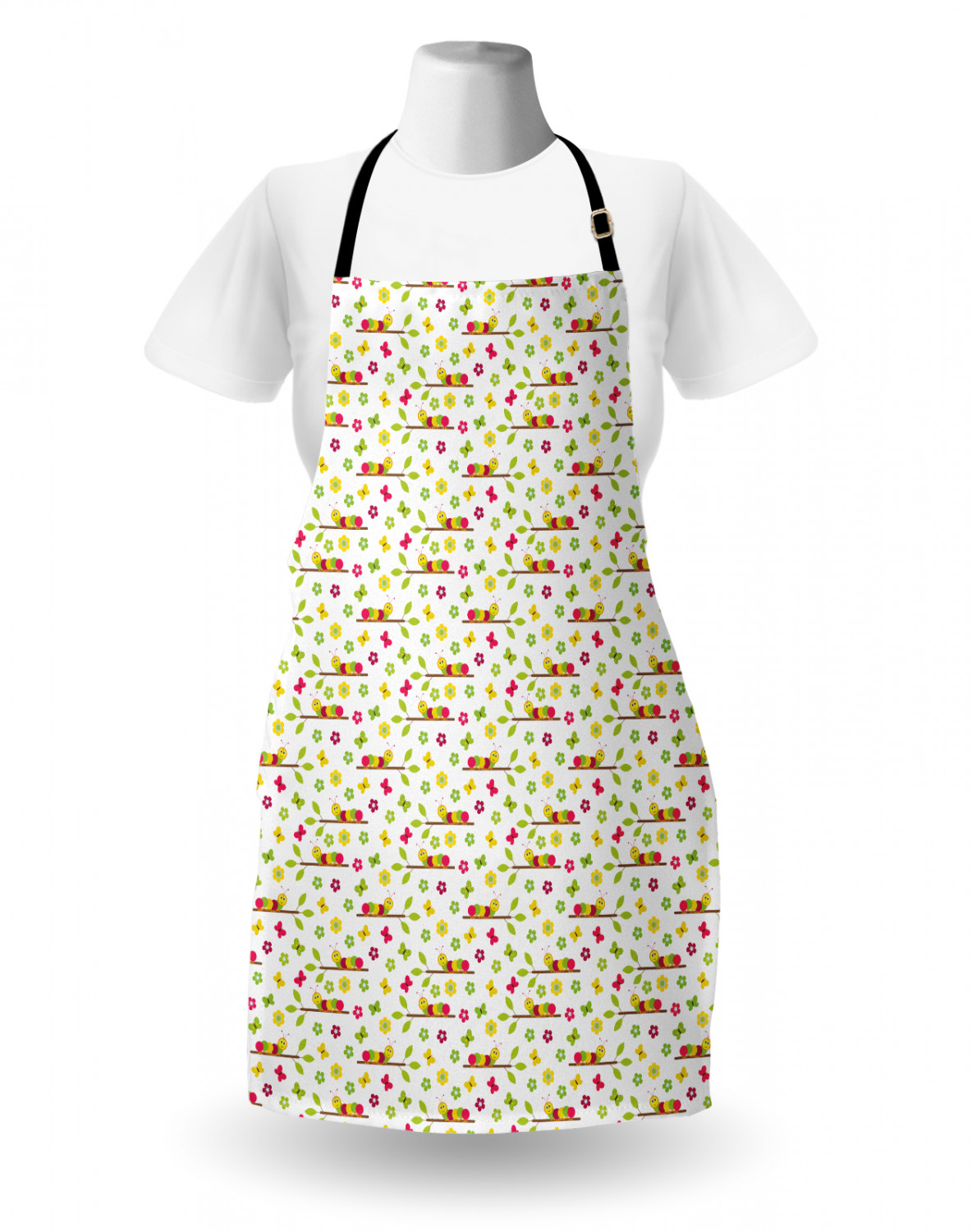 Caterpillar Apron Unisex Kitchen Bib with Adjustable Neck Cooking Baking