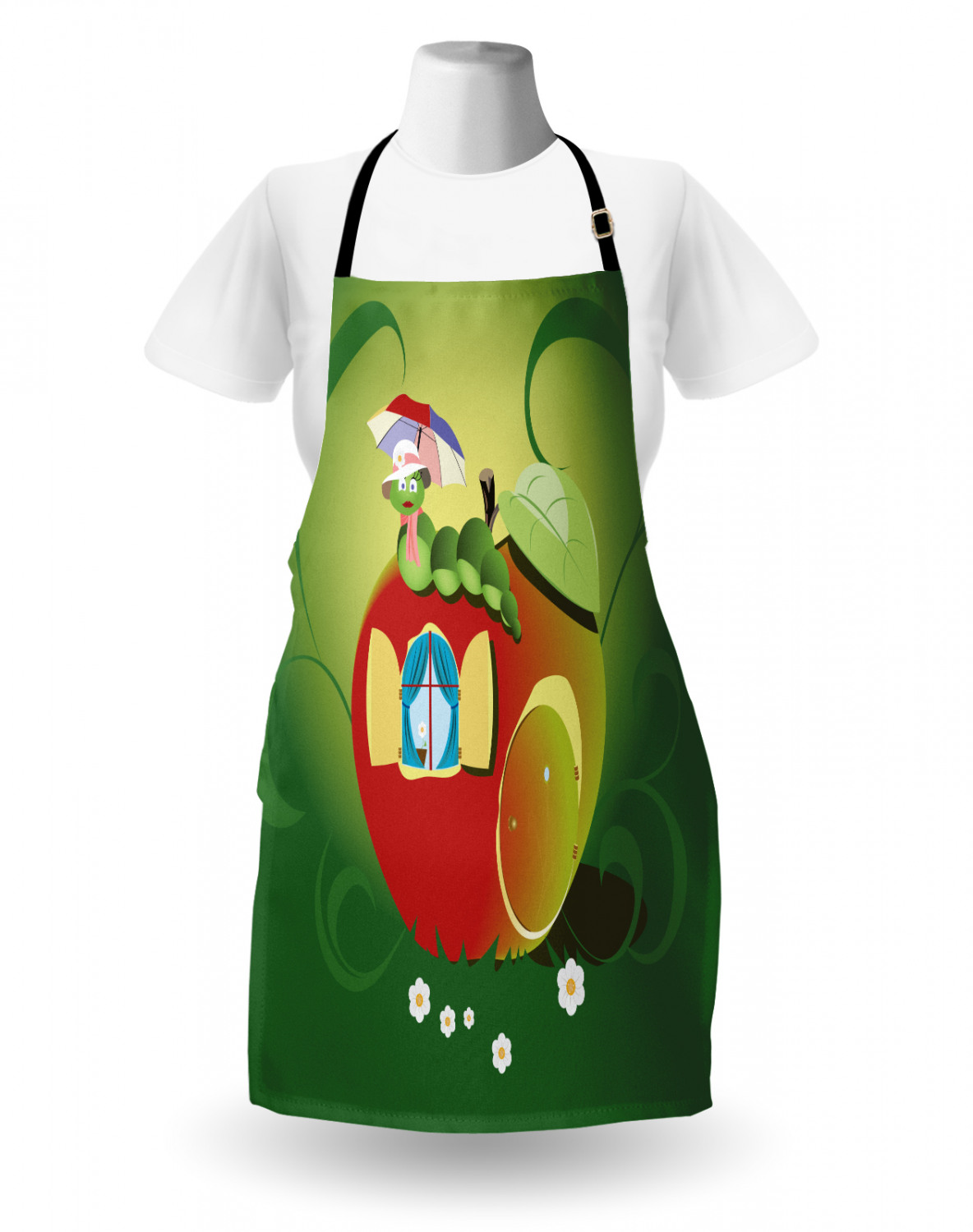 Caterpillar Apron Unisex Kitchen Bib with Adjustable Neck Cooking Baking