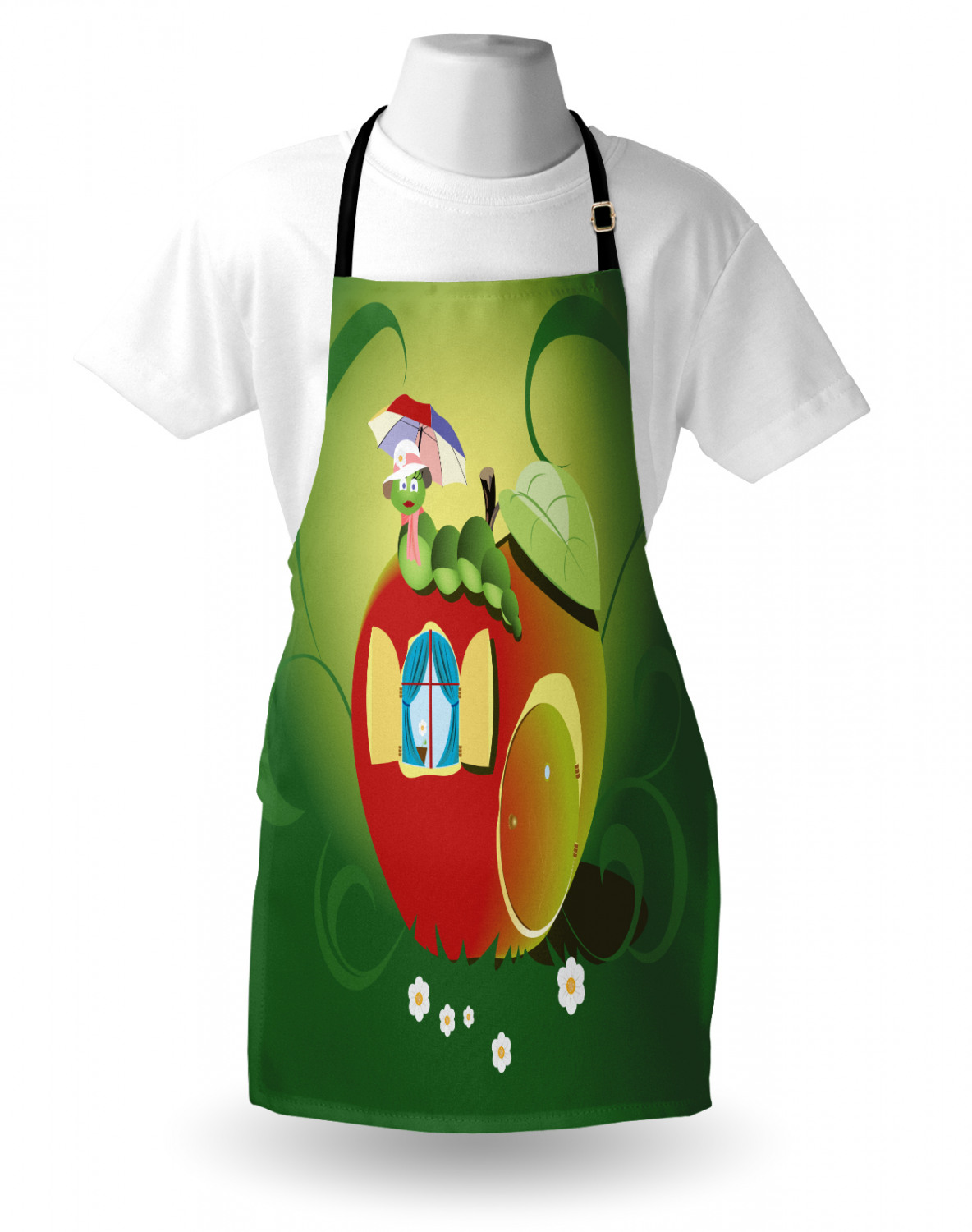 Caterpillar Apron Unisex Kitchen Bib with Adjustable Neck Cooking Baking