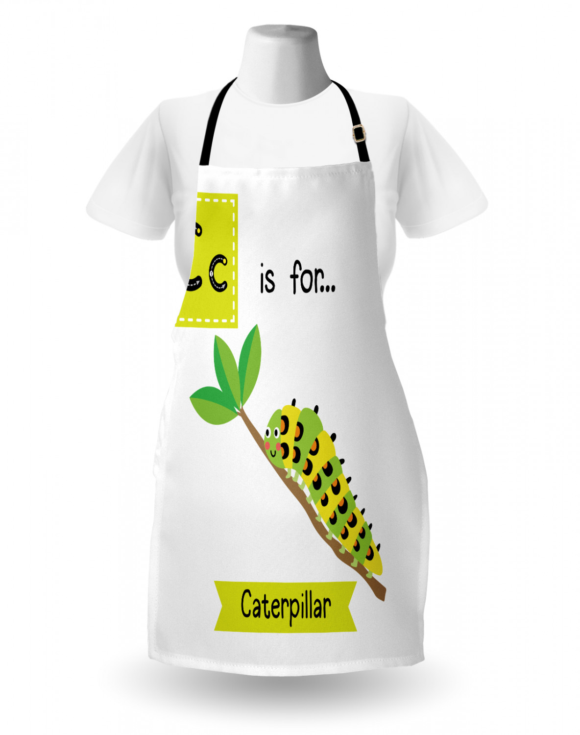 Caterpillar Apron Unisex Kitchen Bib with Adjustable Neck Cooking Baking