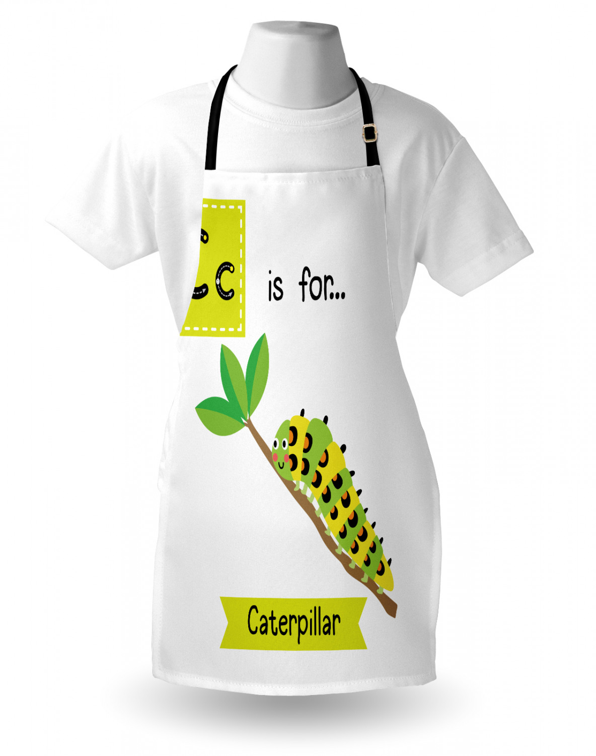 Caterpillar Apron Unisex Kitchen Bib with Adjustable Neck Cooking Baking