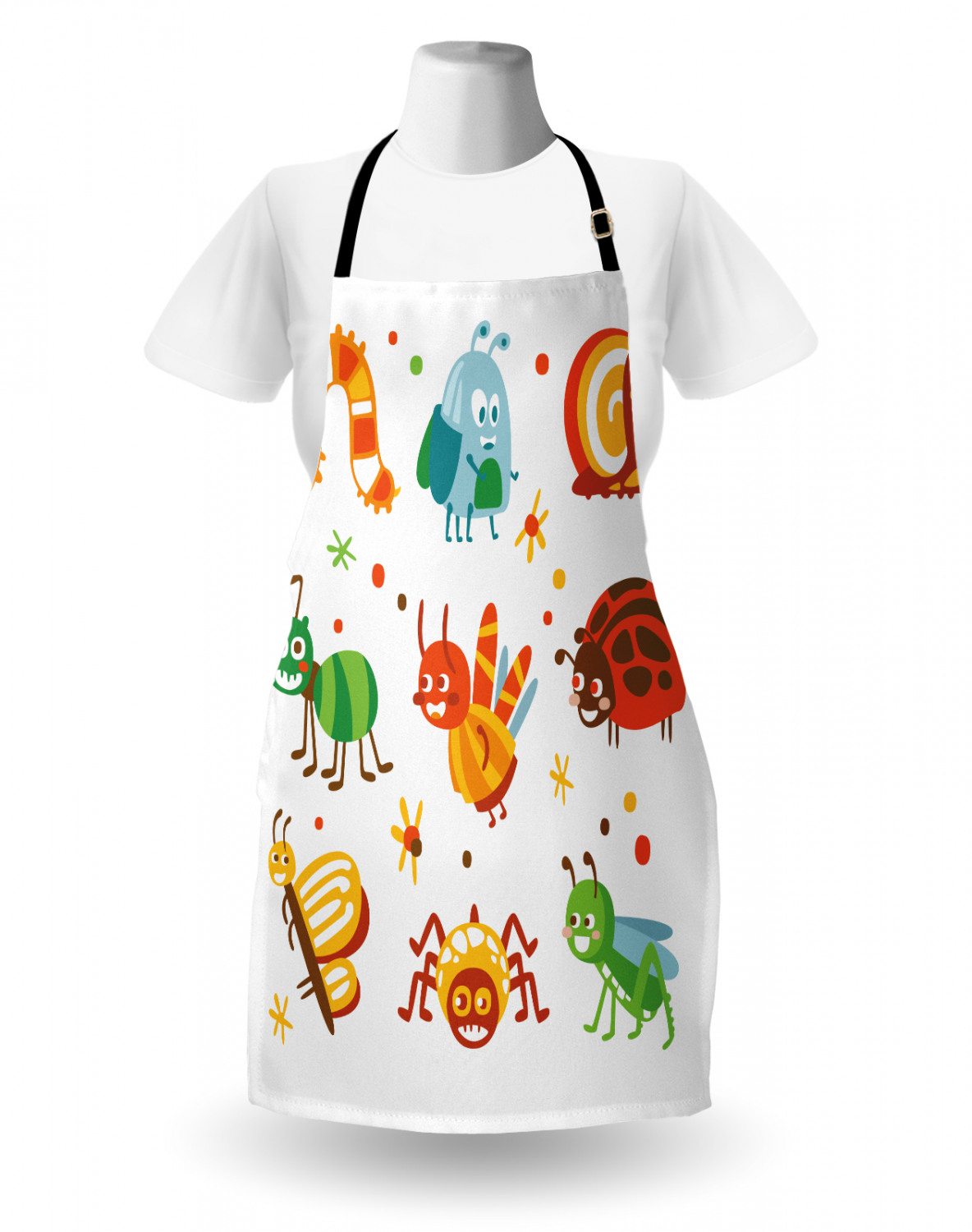 Caterpillar Apron Unisex Kitchen Bib with Adjustable Neck Cooking Baking