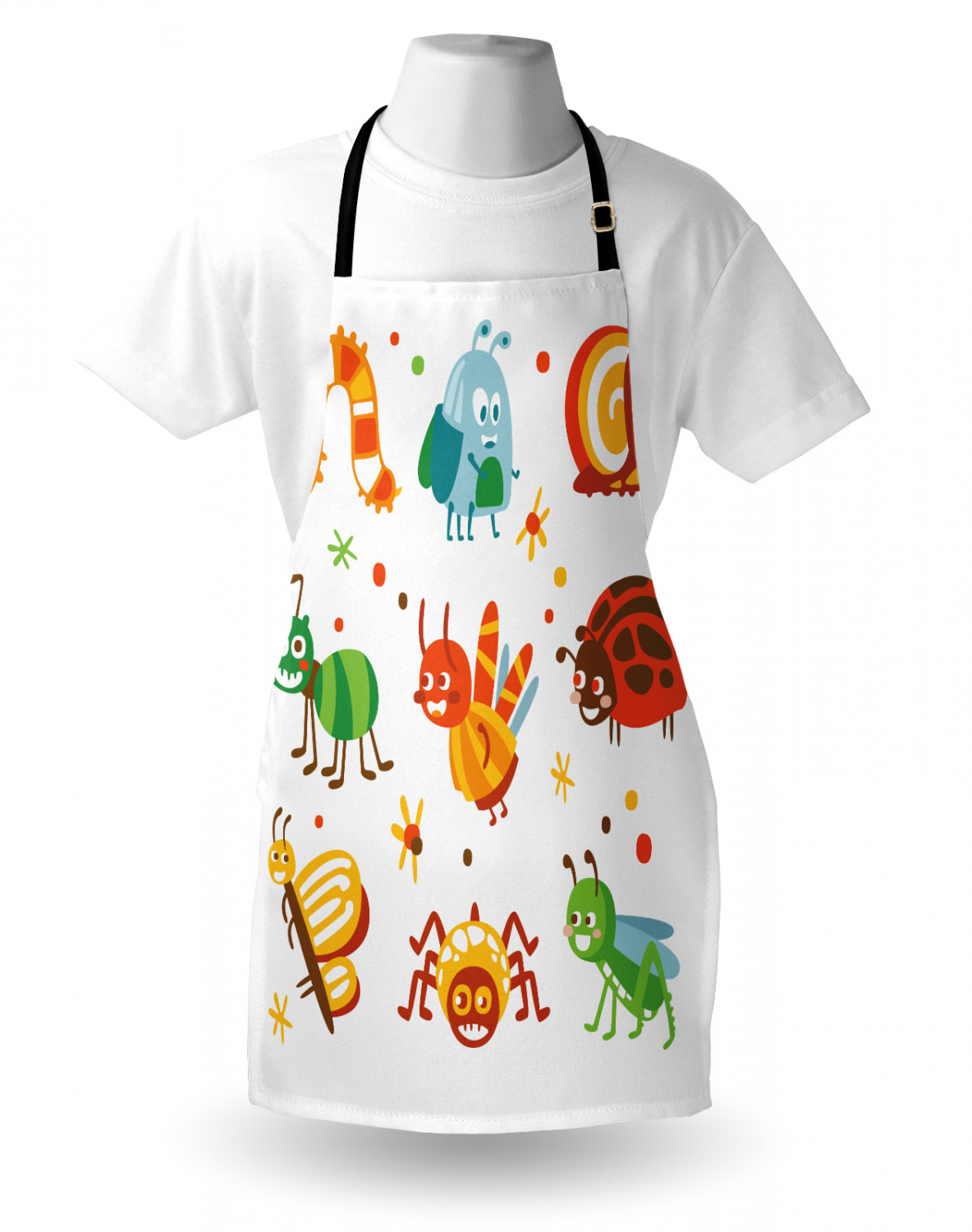 Caterpillar Apron Unisex Kitchen Bib with Adjustable Neck Cooking Baking