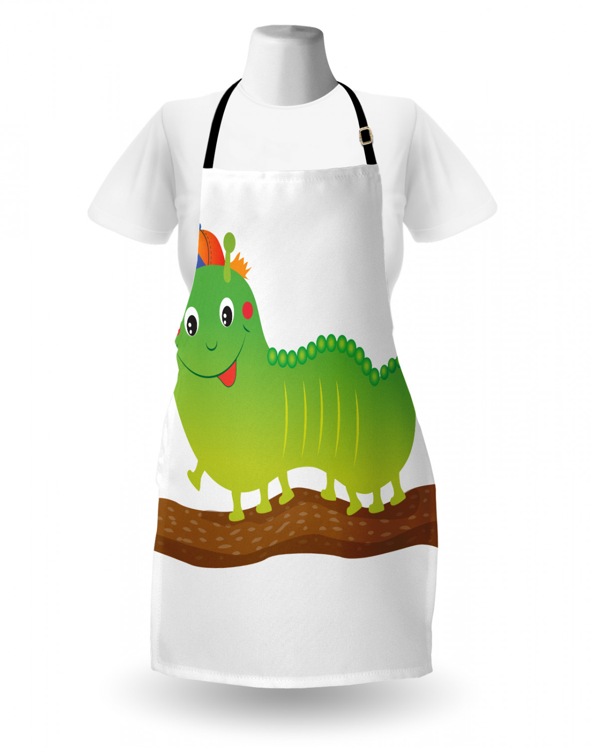 Caterpillar Apron Unisex Kitchen Bib with Adjustable Neck Cooking Baking