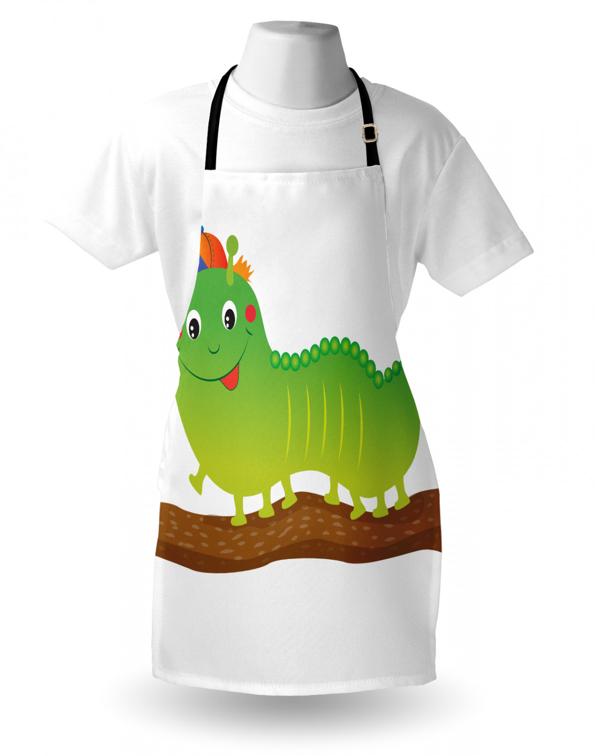 Caterpillar Apron Unisex Kitchen Bib with Adjustable Neck Cooking Baking