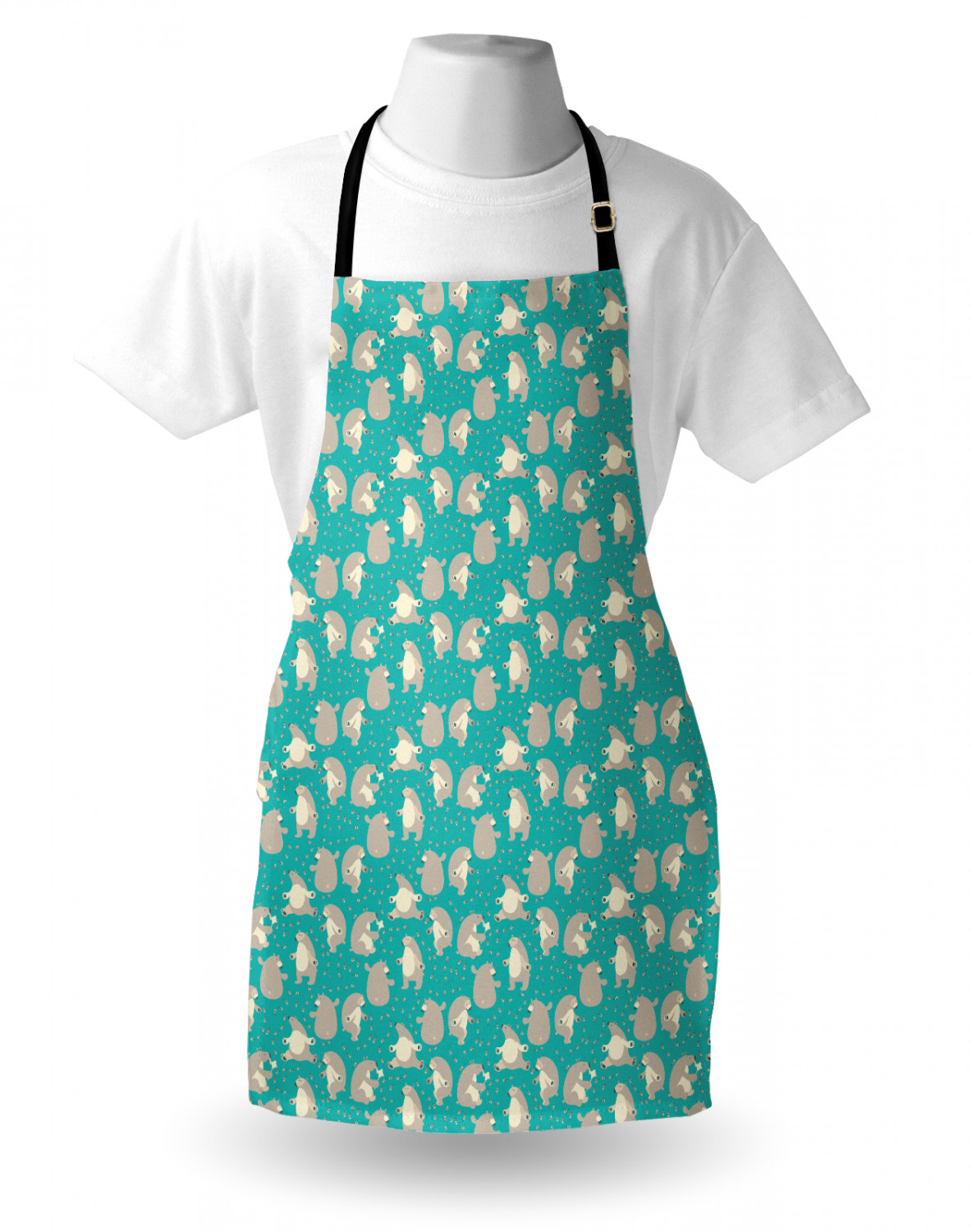 Animals Apron Unisex Kitchen Bib with Adjustable Neck Cooking Baking