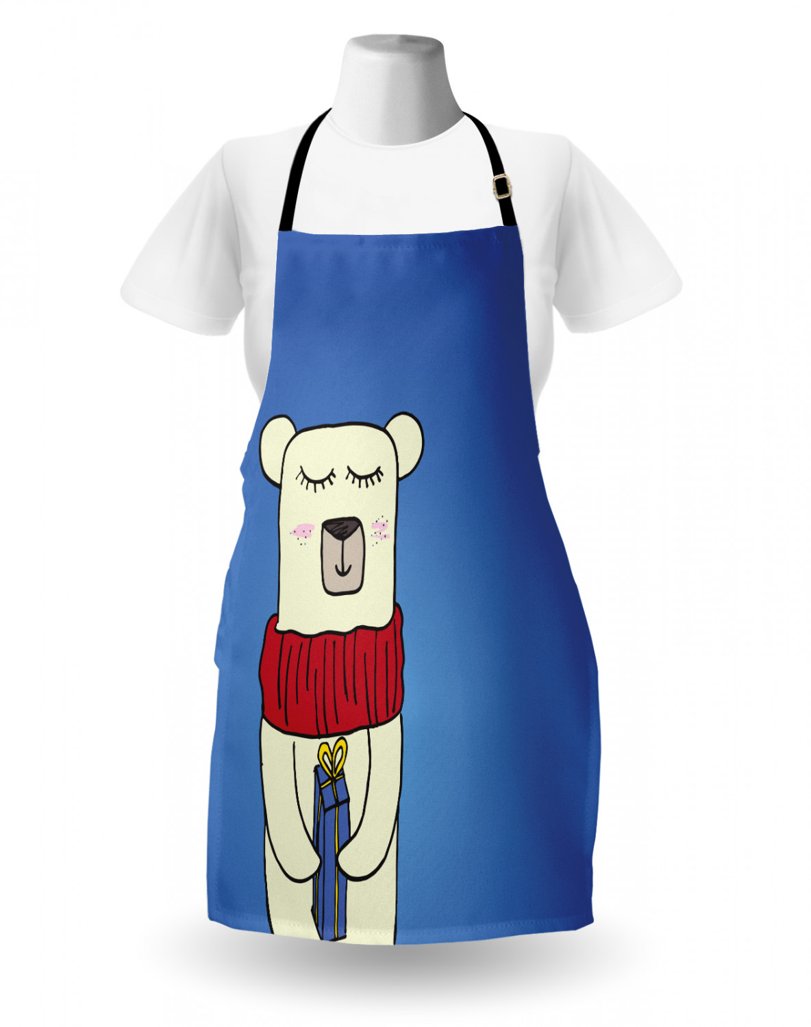 Gingerbread Man Apron Unisex Kitchen Bib with Adjustable Neck Cooking