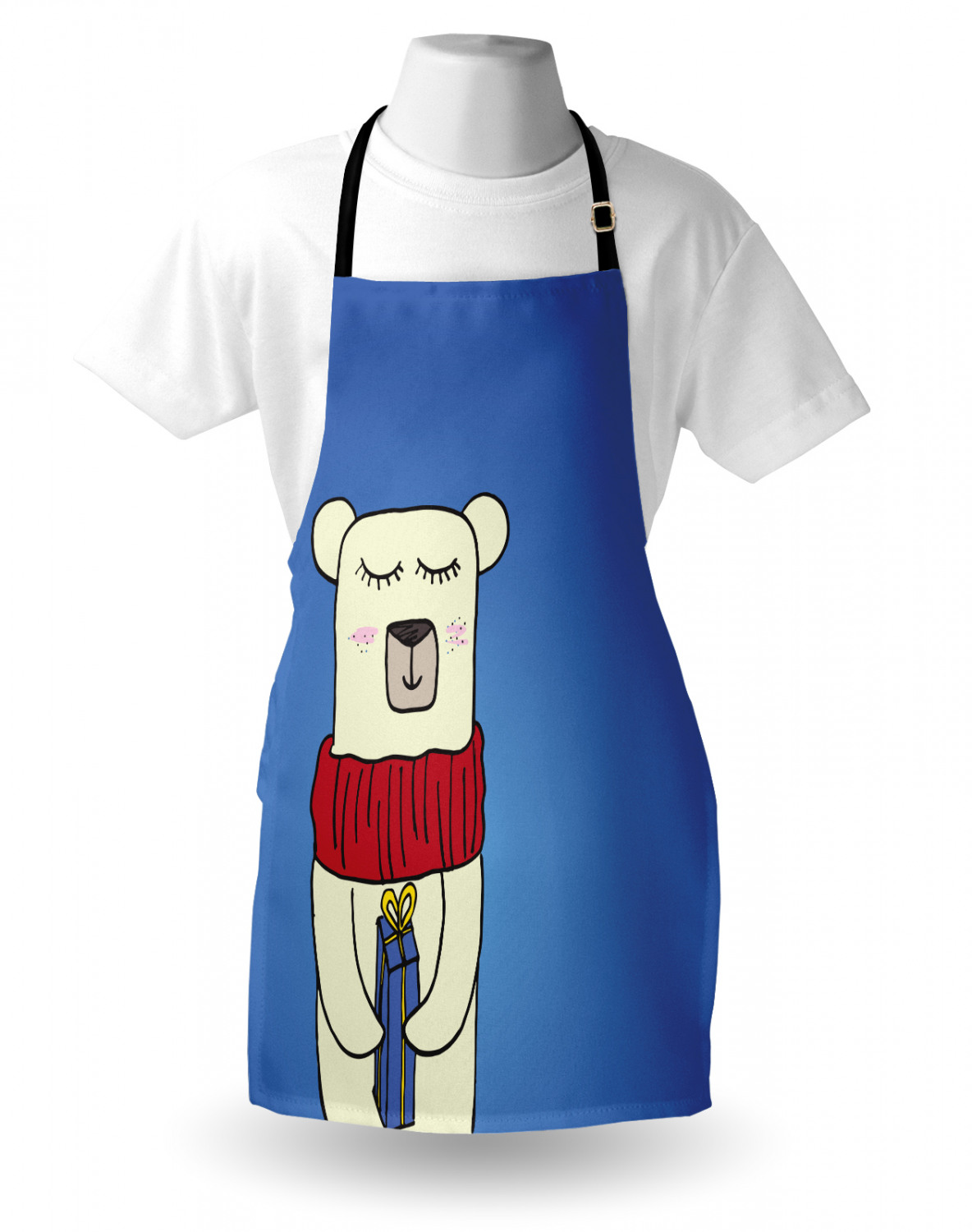 Gingerbread Man Apron Unisex Kitchen Bib with Adjustable Neck Cooking