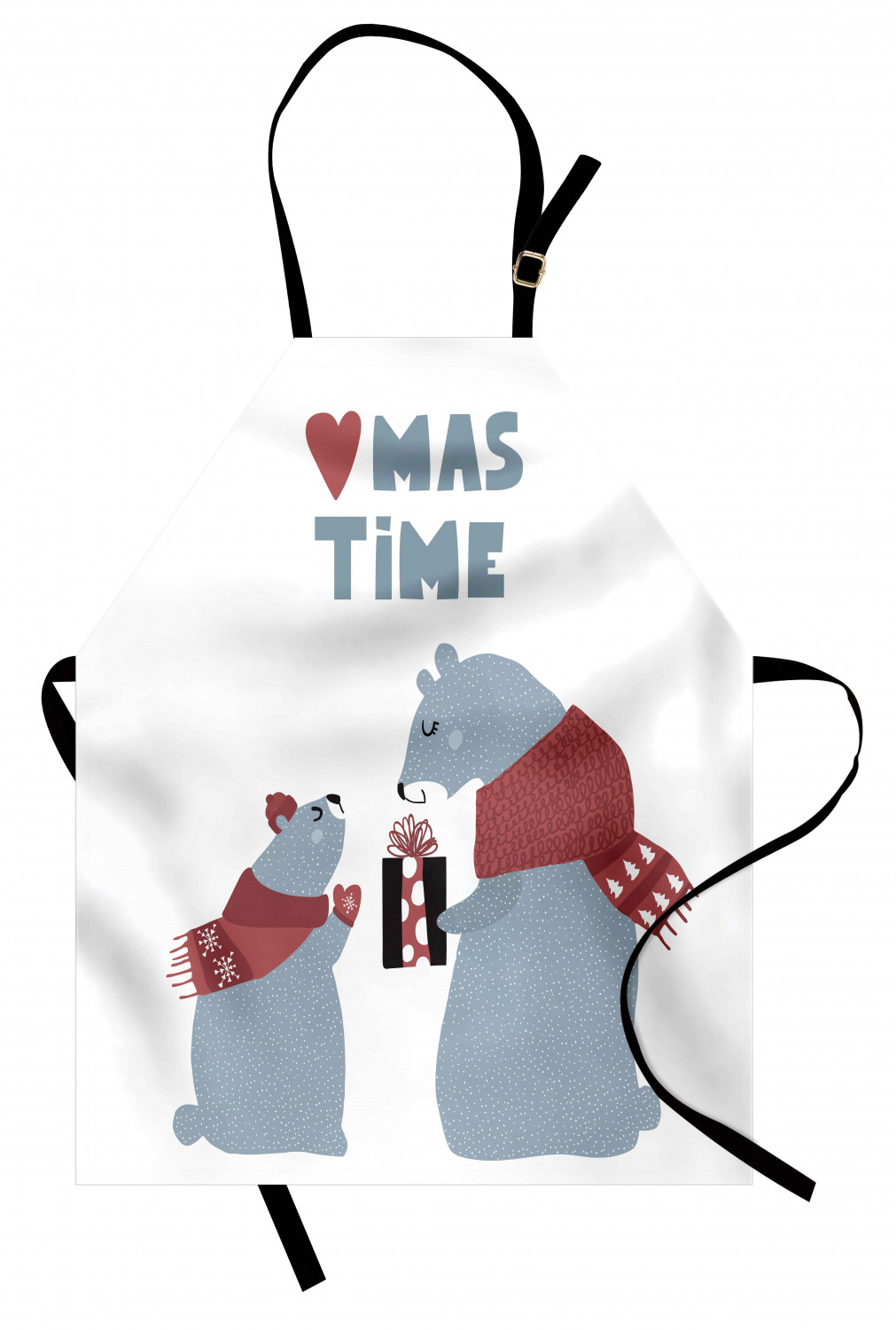 Gingerbread Man Apron Unisex Kitchen Bib with Adjustable Neck Cooking