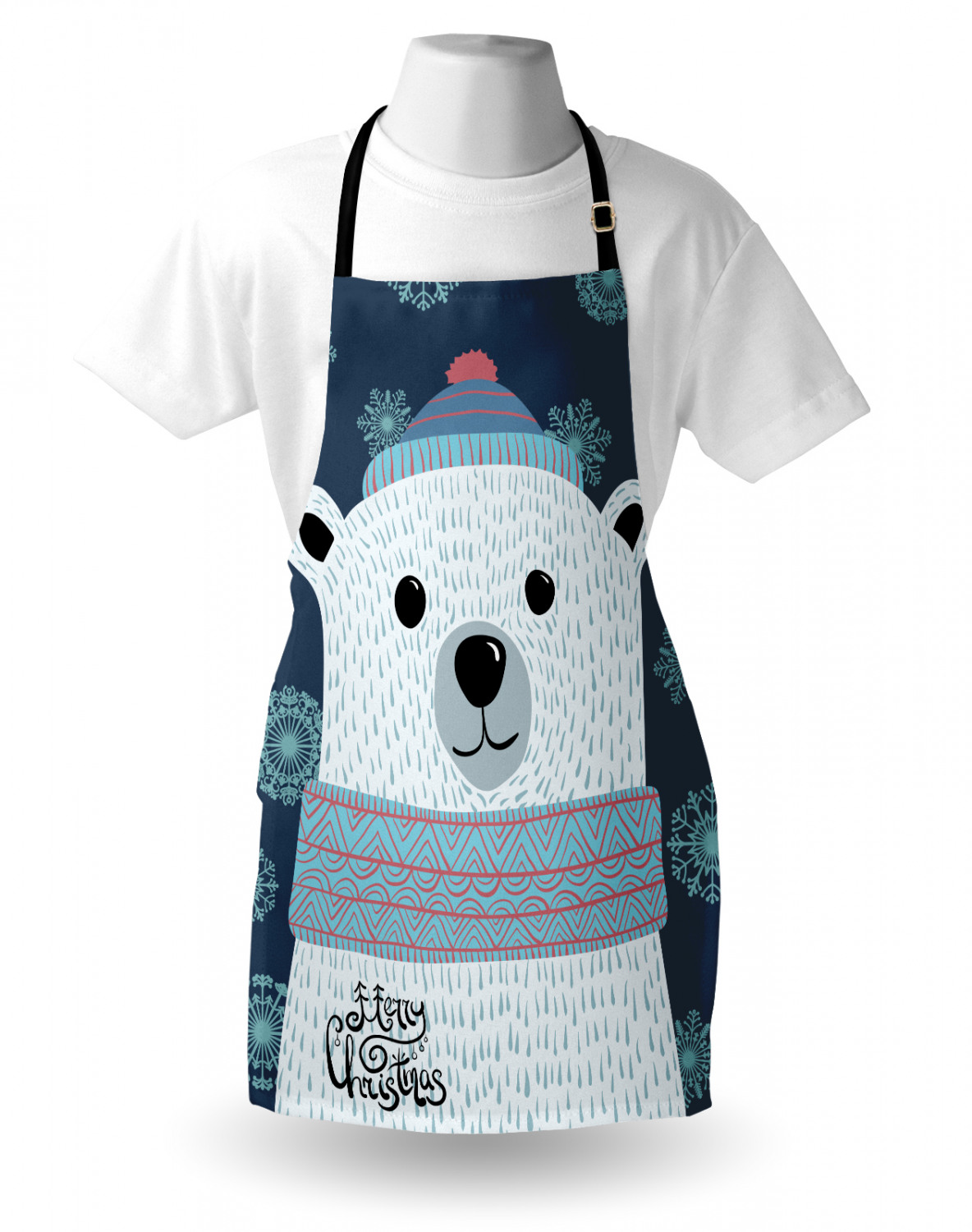 Gingerbread Man Apron Unisex Kitchen Bib with Adjustable Neck Cooking