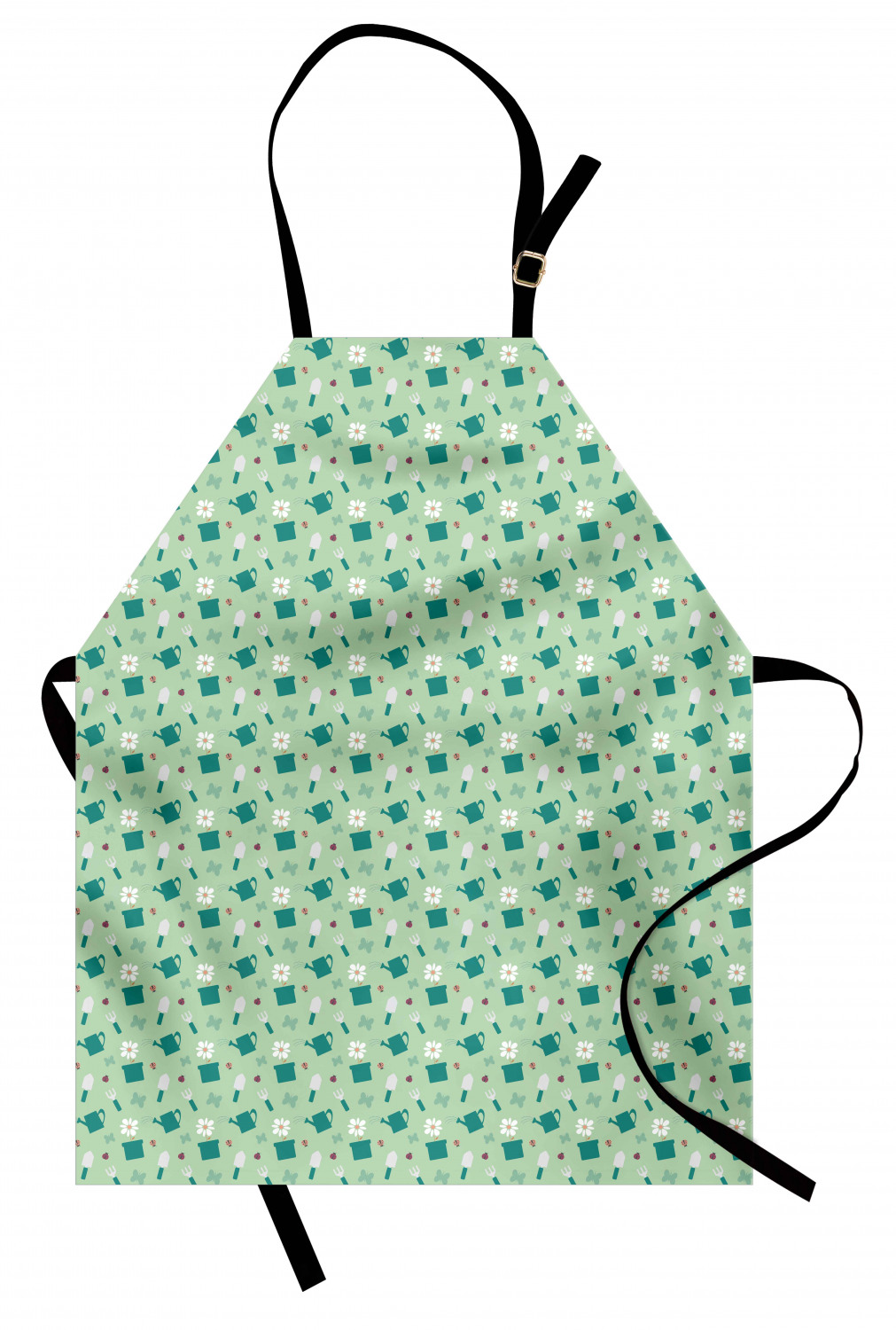 Ambesonne Apron with Adjustable Neck for Gardening Cooking Vivid Colors