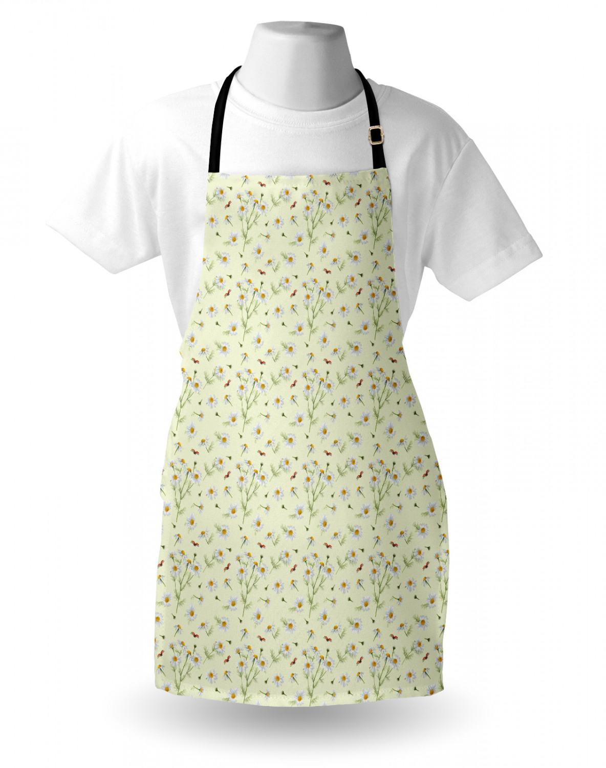 Ambesonne Apron with Adjustable Neck for Gardening Cooking Vivid Colors