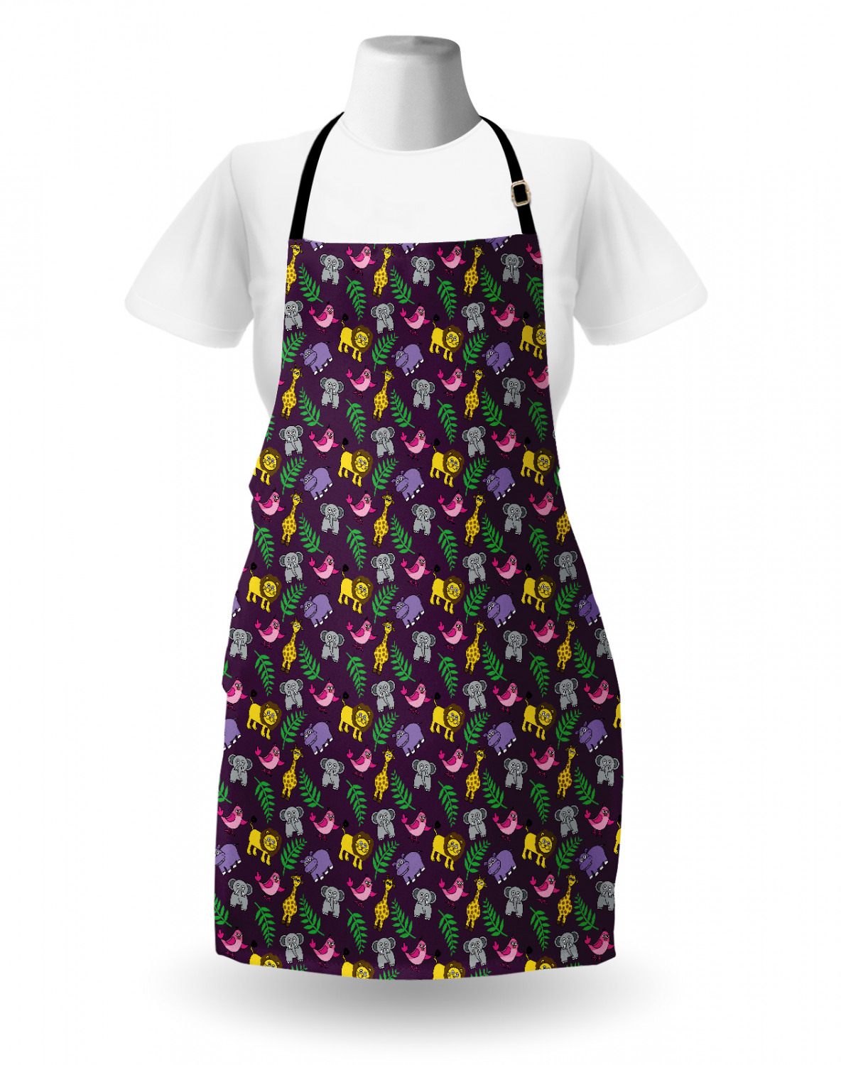 Animals Apron Unisex Kitchen Bib with Adjustable Neck Cooking Baking