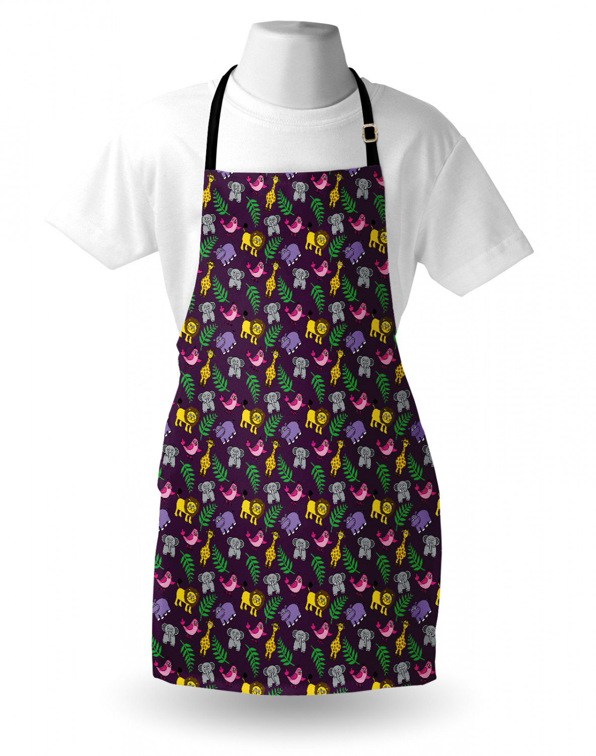 Animals Apron Unisex Kitchen Bib with Adjustable Neck Cooking Baking