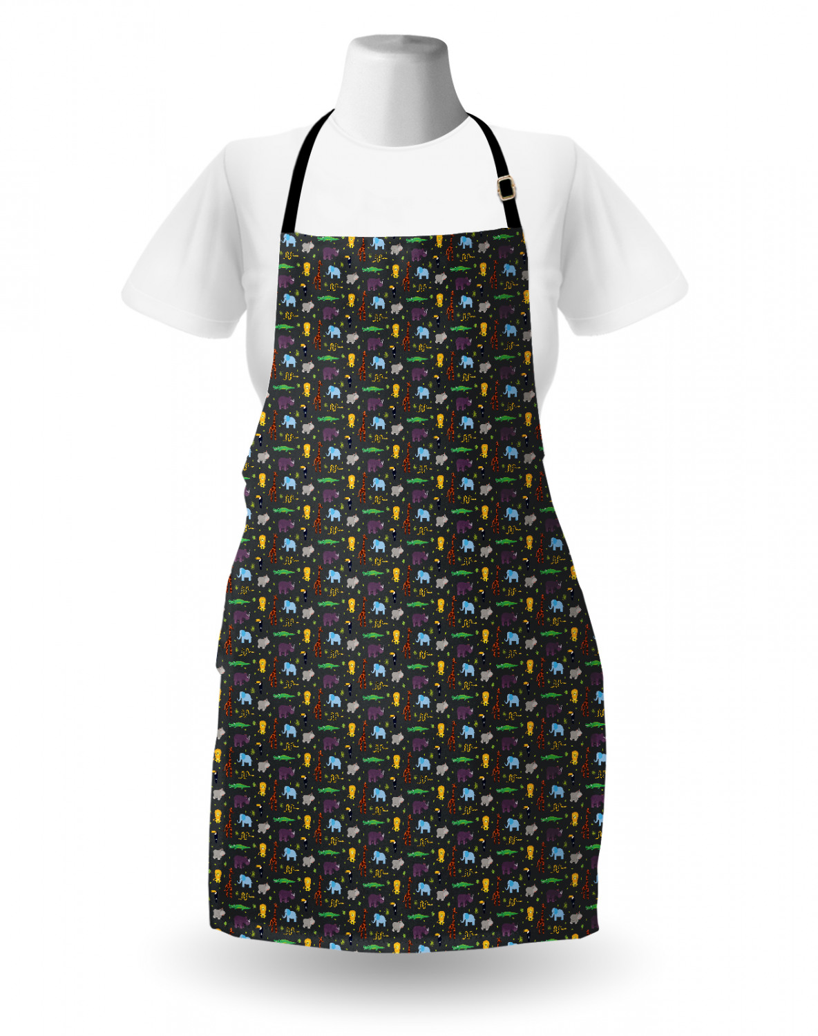 Animals Apron Unisex Kitchen Bib with Adjustable Neck Cooking Baking