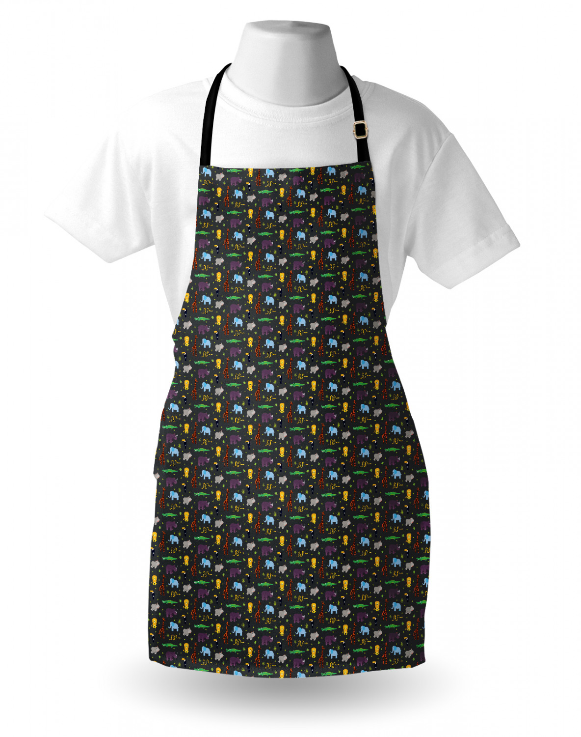 Animals Apron Unisex Kitchen Bib with Adjustable Neck Cooking Baking