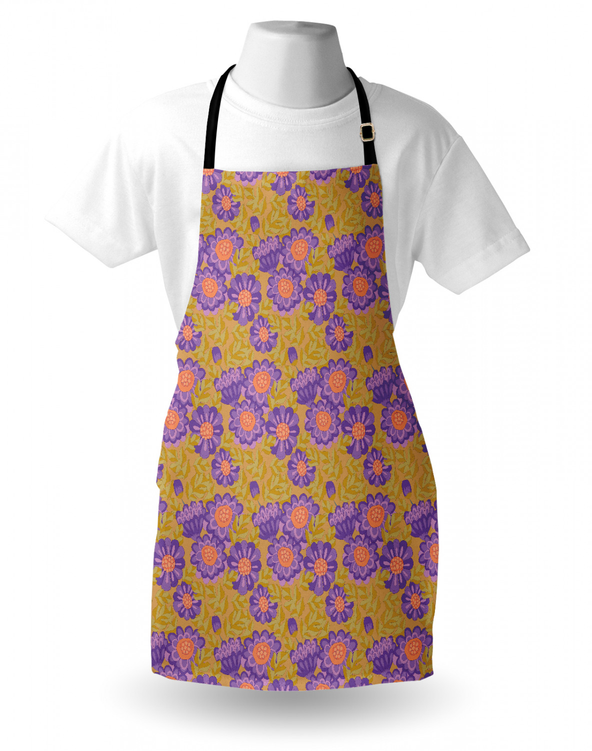 Fall Apron Unisex Kitchen Bib with Adjustable Neck Cooking Ambesonne