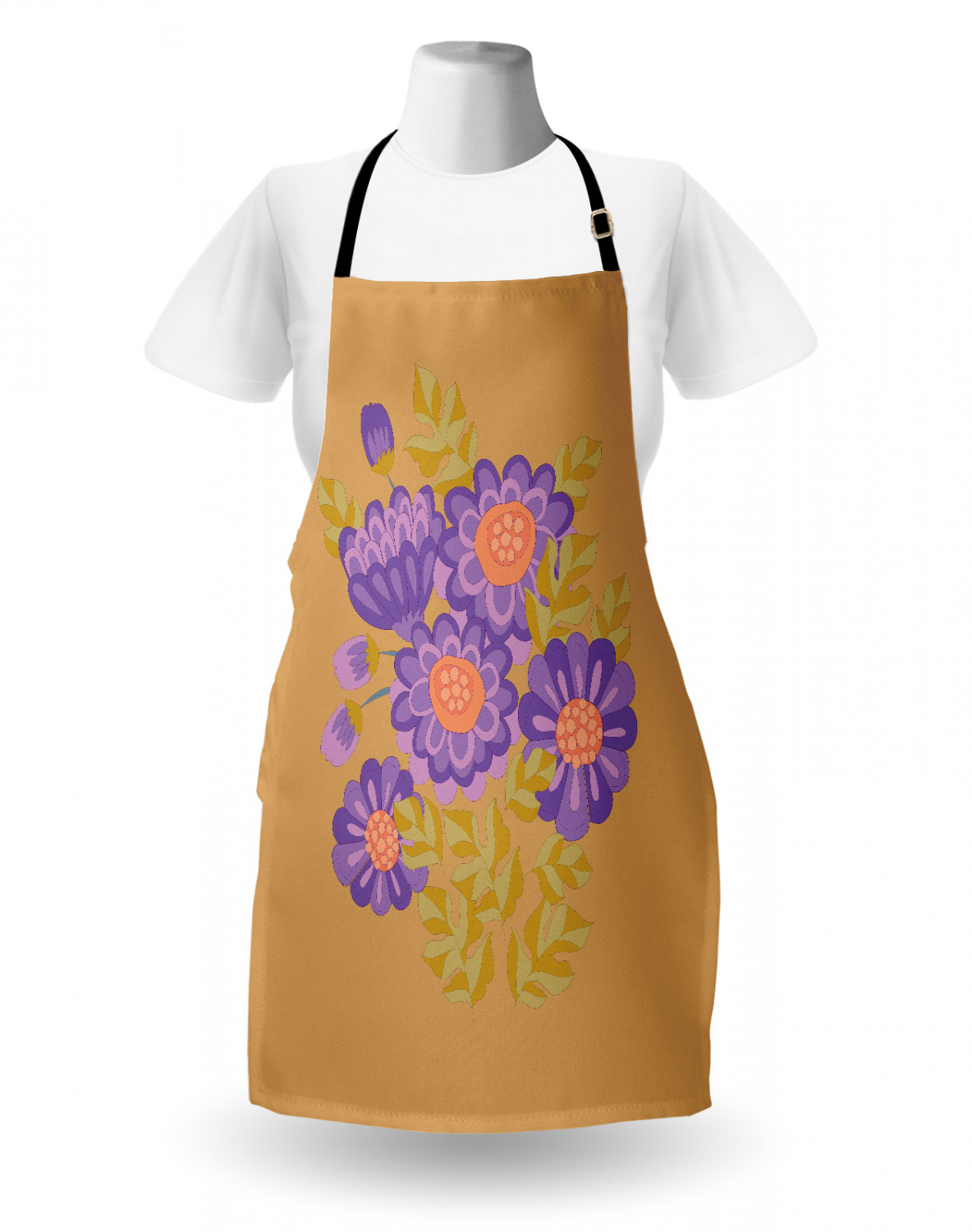 Fall Apron Unisex Kitchen Bib with Adjustable Neck Cooking Ambesonne