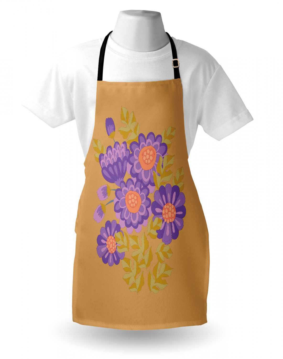 Fall Apron Unisex Kitchen Bib with Adjustable Neck Cooking Ambesonne