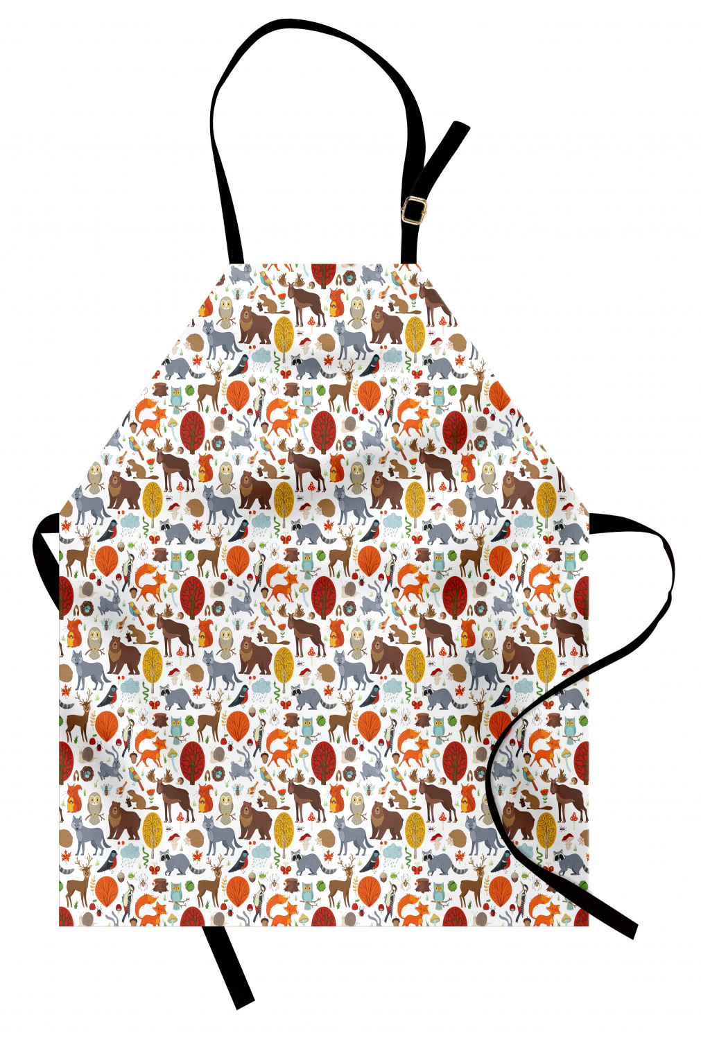 Funny Animal Apron Unisex Kitchen Bib with Adjustable Neck Cooking Baking