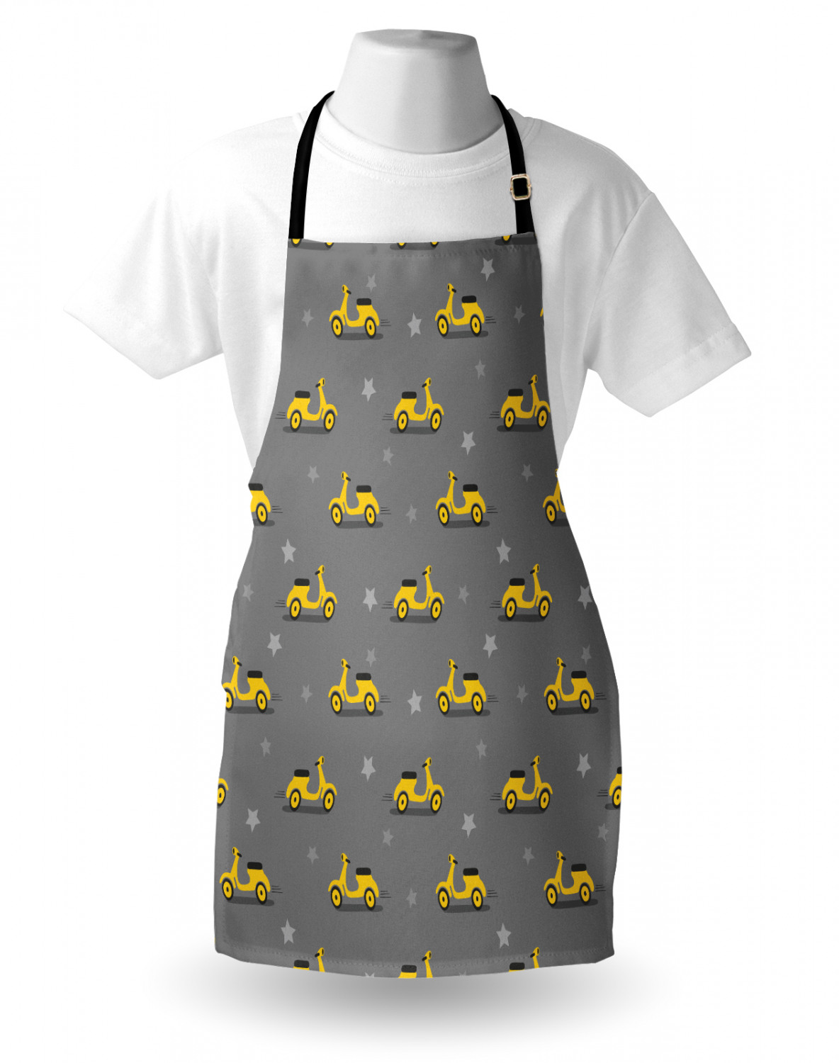 Motorcycle Apron Unisex Kitchen Bib with Adjustable Neck for Cooking Gardening