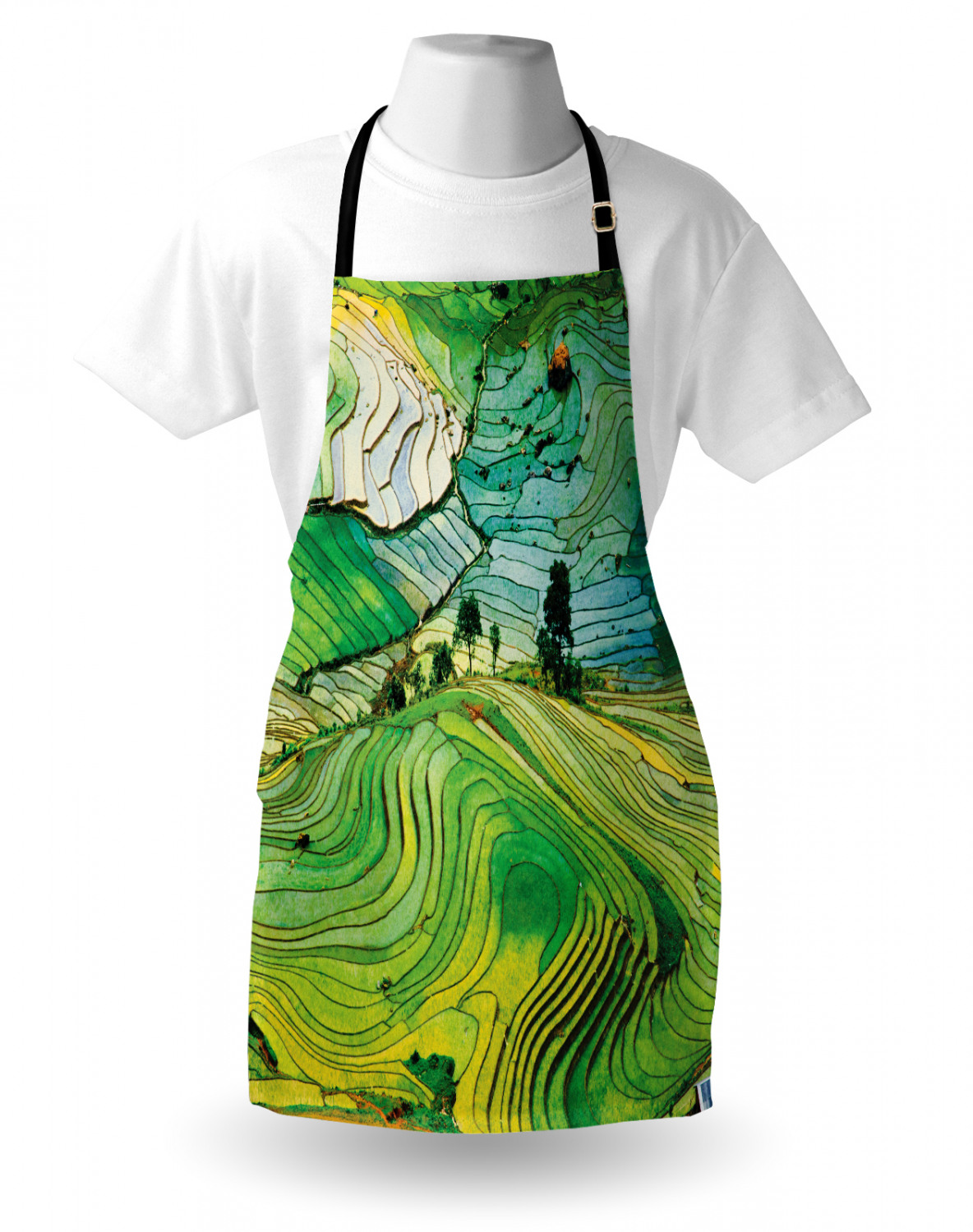 Ambesonne Apron Adjustable Strap for Gardening and Cooking Unisex