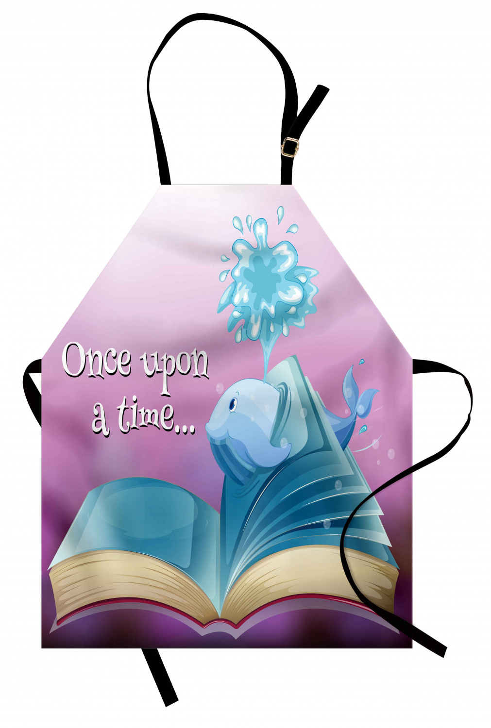 Marine Whale Apron Unisex Kitchen Bib with Adjustable Neck Cooking Baking