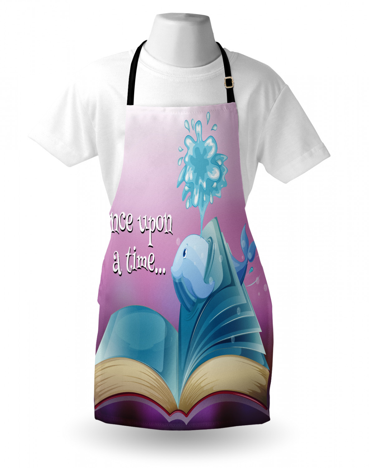 Marine Whale Apron Unisex Kitchen Bib with Adjustable Neck Cooking Baking