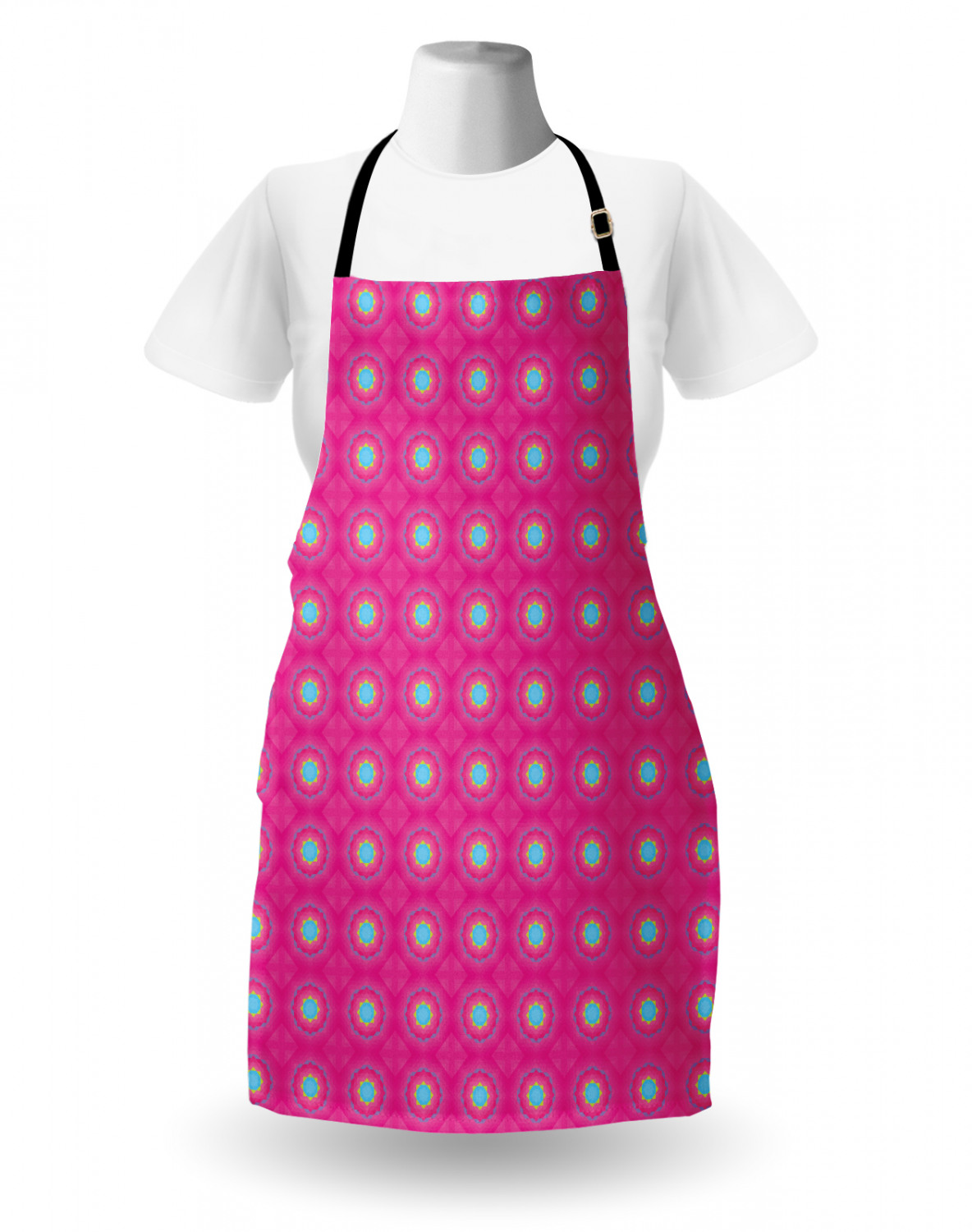 Ambesonne Pinkish Apron Unisex Kitchen Bib with Adjustable Neck Cooking Baking