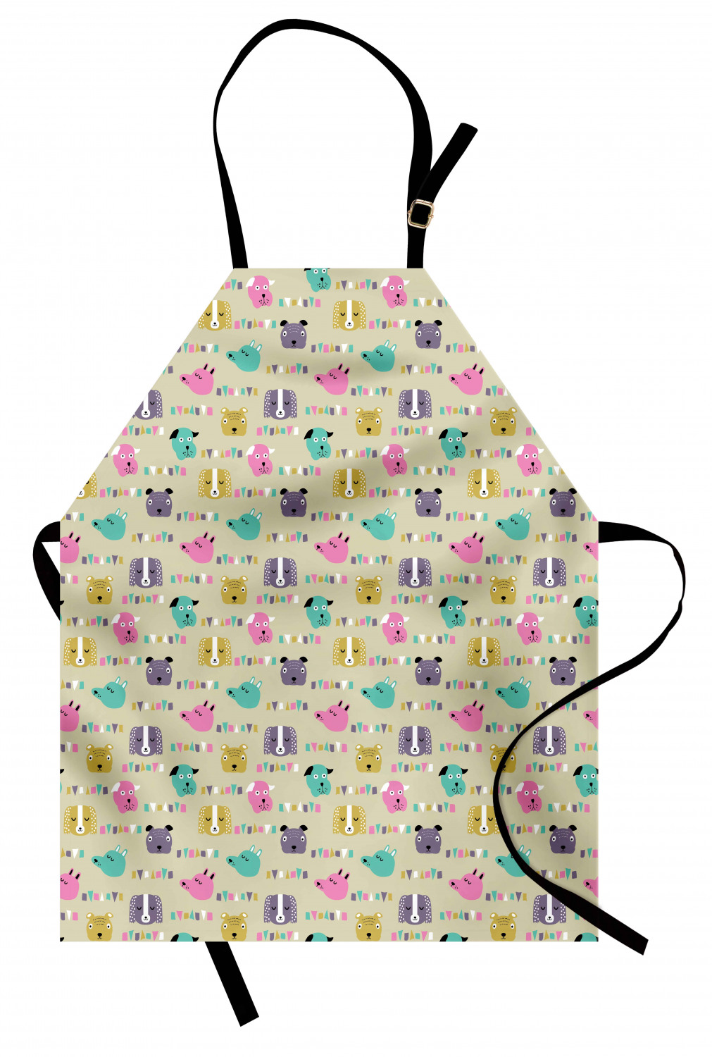 Funny Animal Apron Unisex Kitchen Bib with Adjustable Neck Cooking Baking