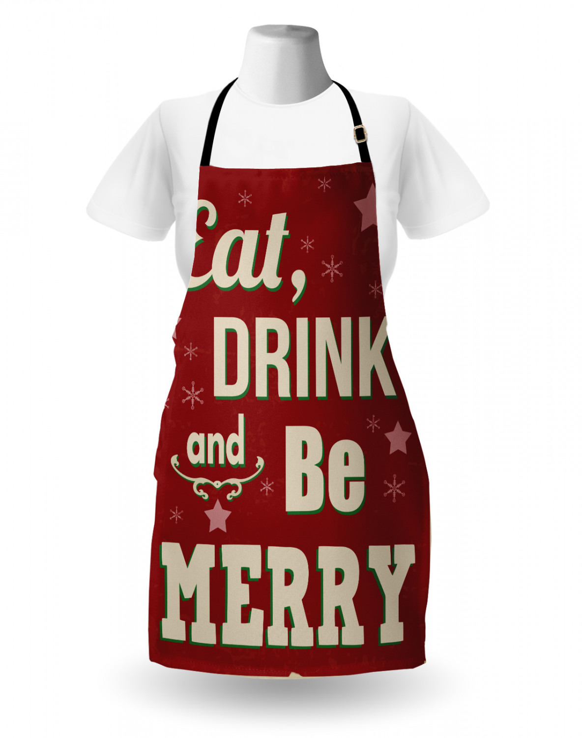 Gingerbread Man Apron Unisex Kitchen Bib with Adjustable Neck Cooking