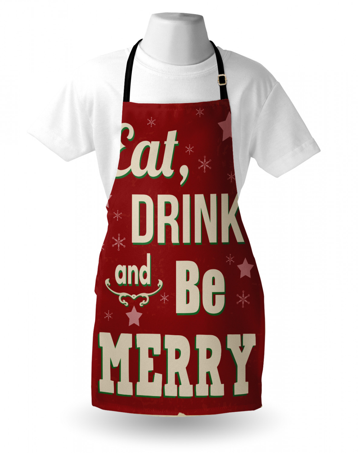 Gingerbread Man Apron Unisex Kitchen Bib with Adjustable Neck Cooking