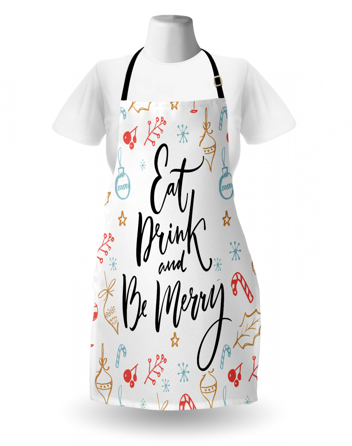 Gingerbread Man Apron Unisex Kitchen Bib with Adjustable Neck Cooking