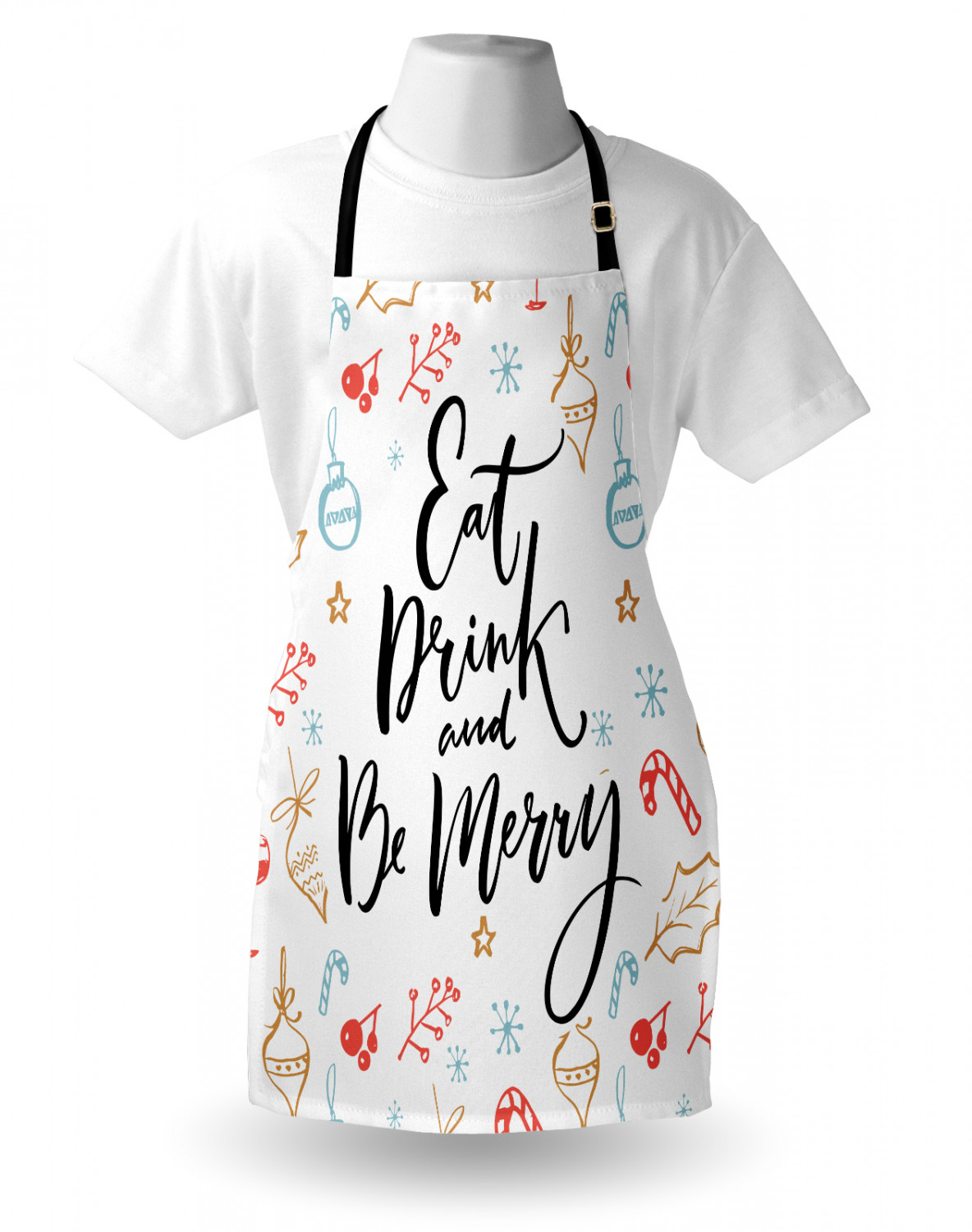 Gingerbread Man Apron Unisex Kitchen Bib with Adjustable Neck Cooking