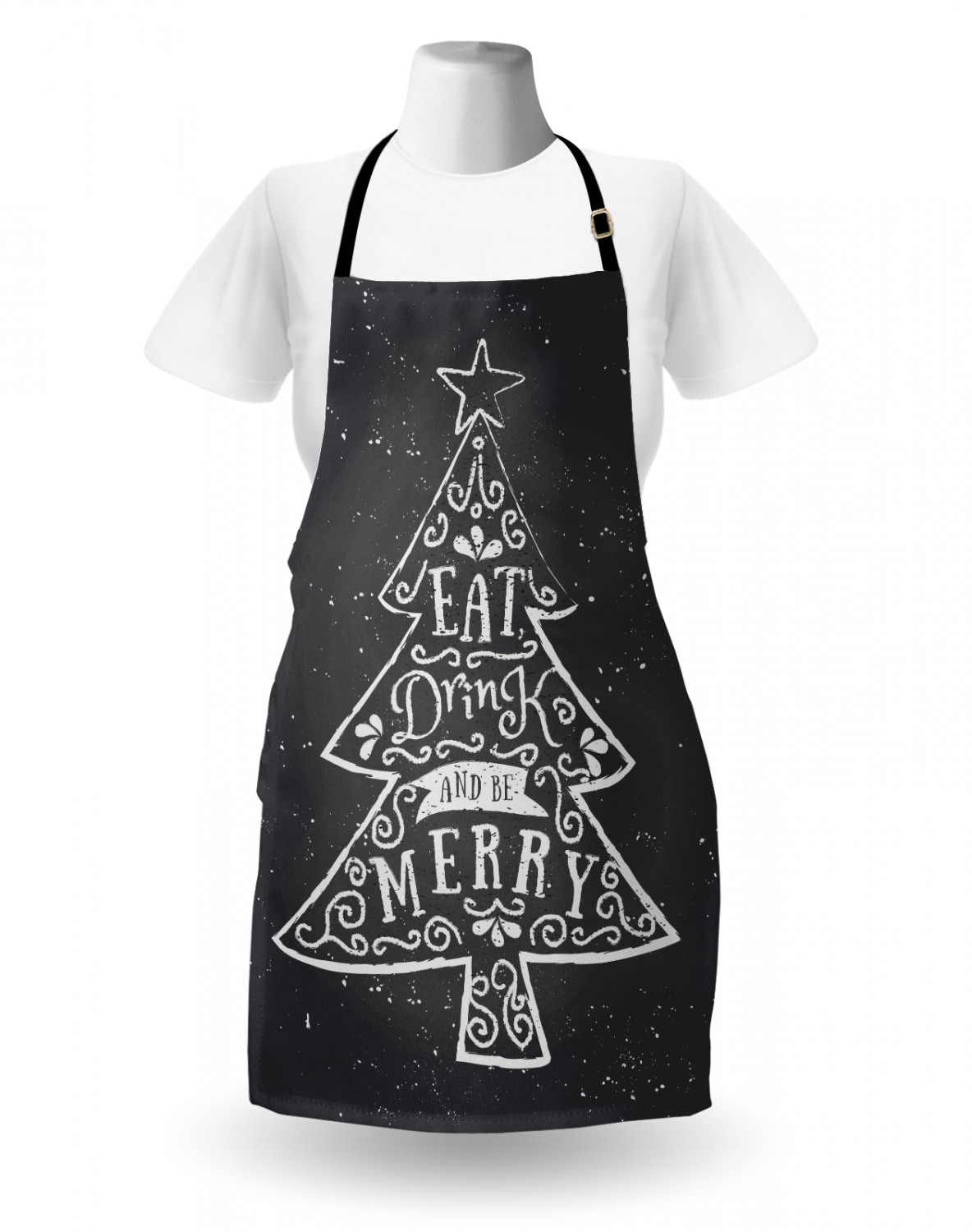 Gingerbread Man Apron Unisex Kitchen Bib with Adjustable Neck Cooking