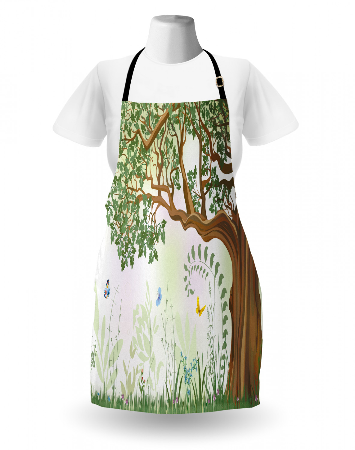 Ambesonne Unisex Durable Apron Bib with Adjustable Strap for Gardening